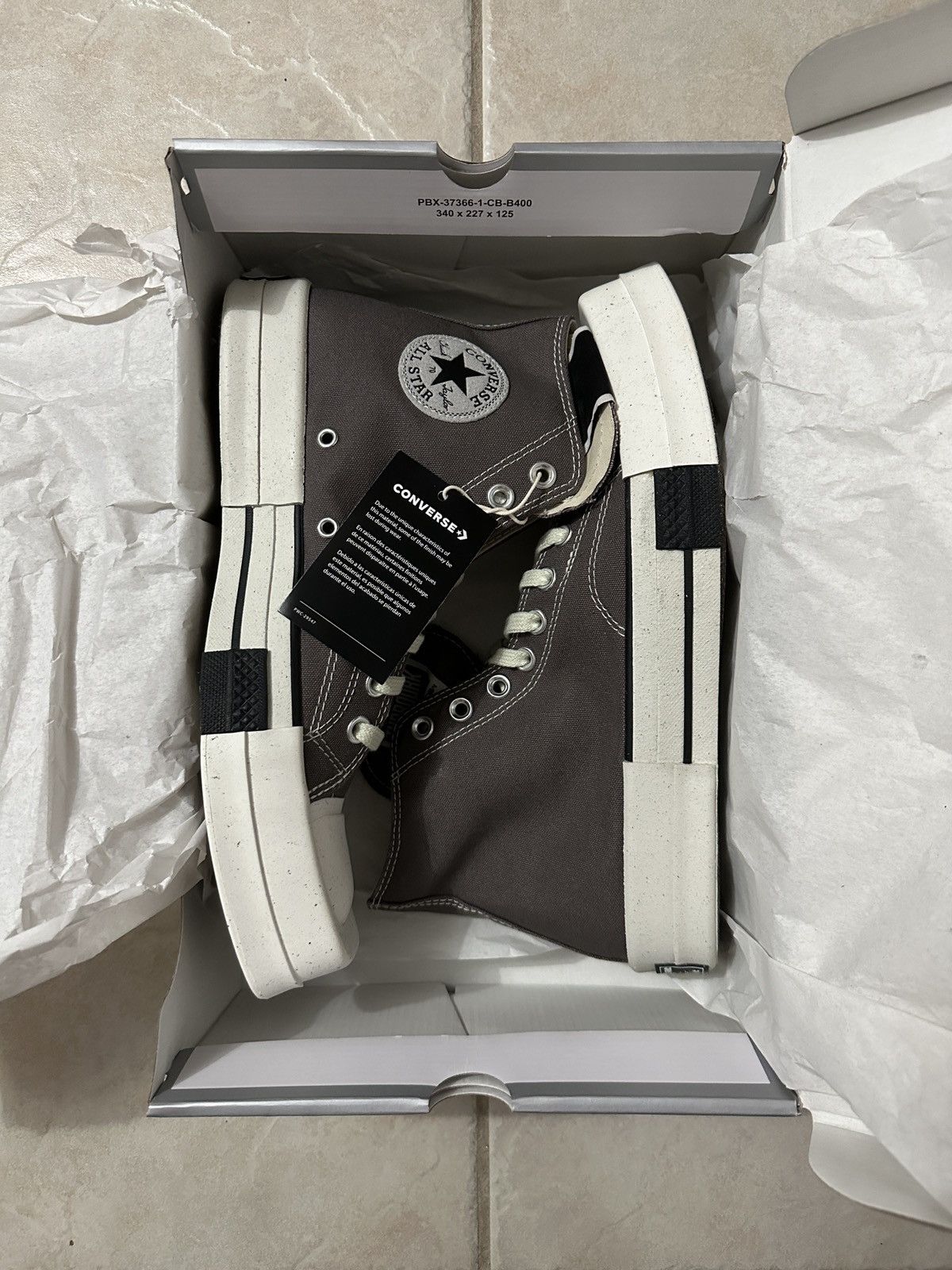 Converse DRKSHDW TURBODRK HI - Dust/Ivory - Sz 8.5 Size US 8.5 / EU 41-42 - 11 Thumbnail