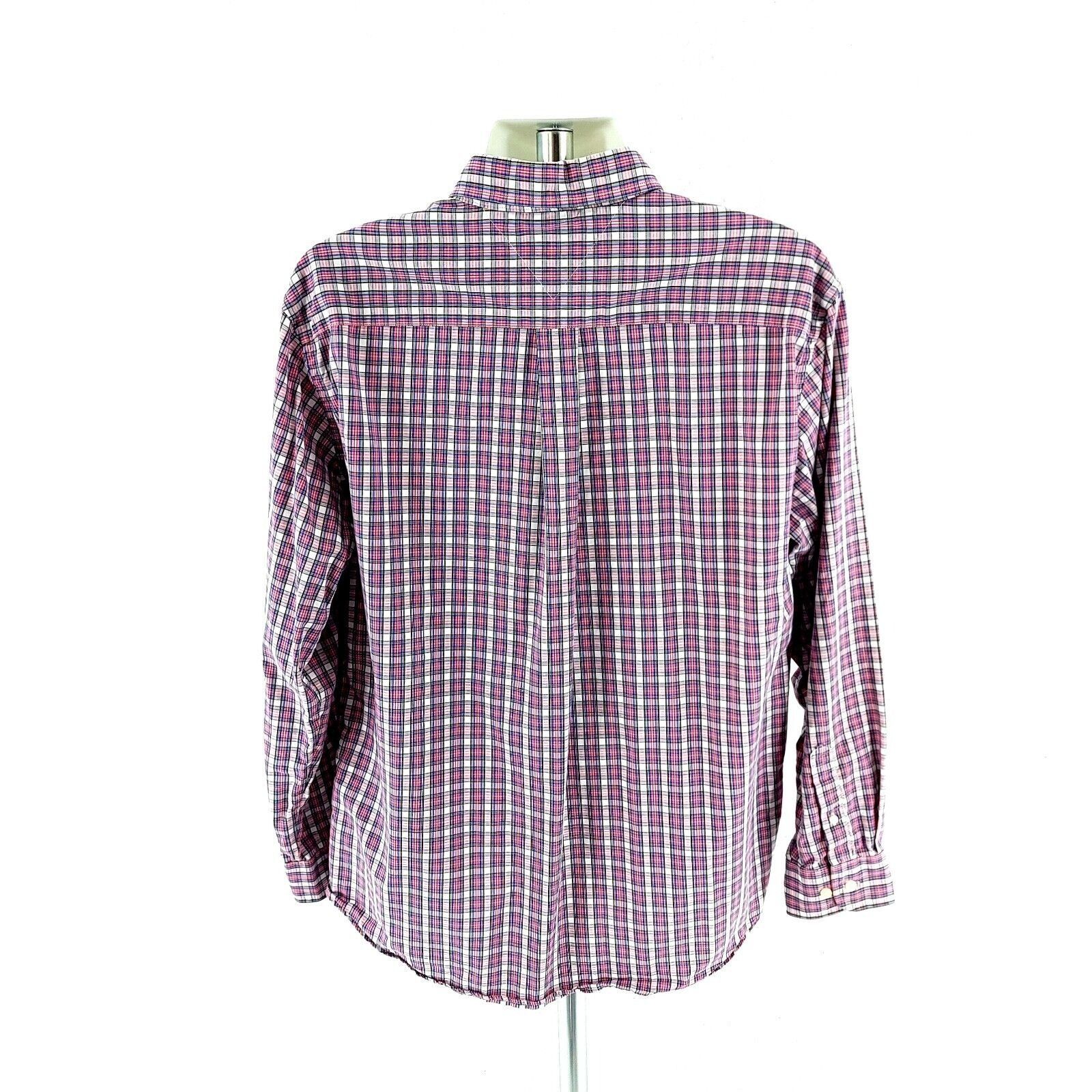 Tommy Hilfiger Tommy Hilfiger Blue Pink Plaid XL Collard Pocket Front Butto Size US XL / EU 56 / 4 - 6 Thumbnail