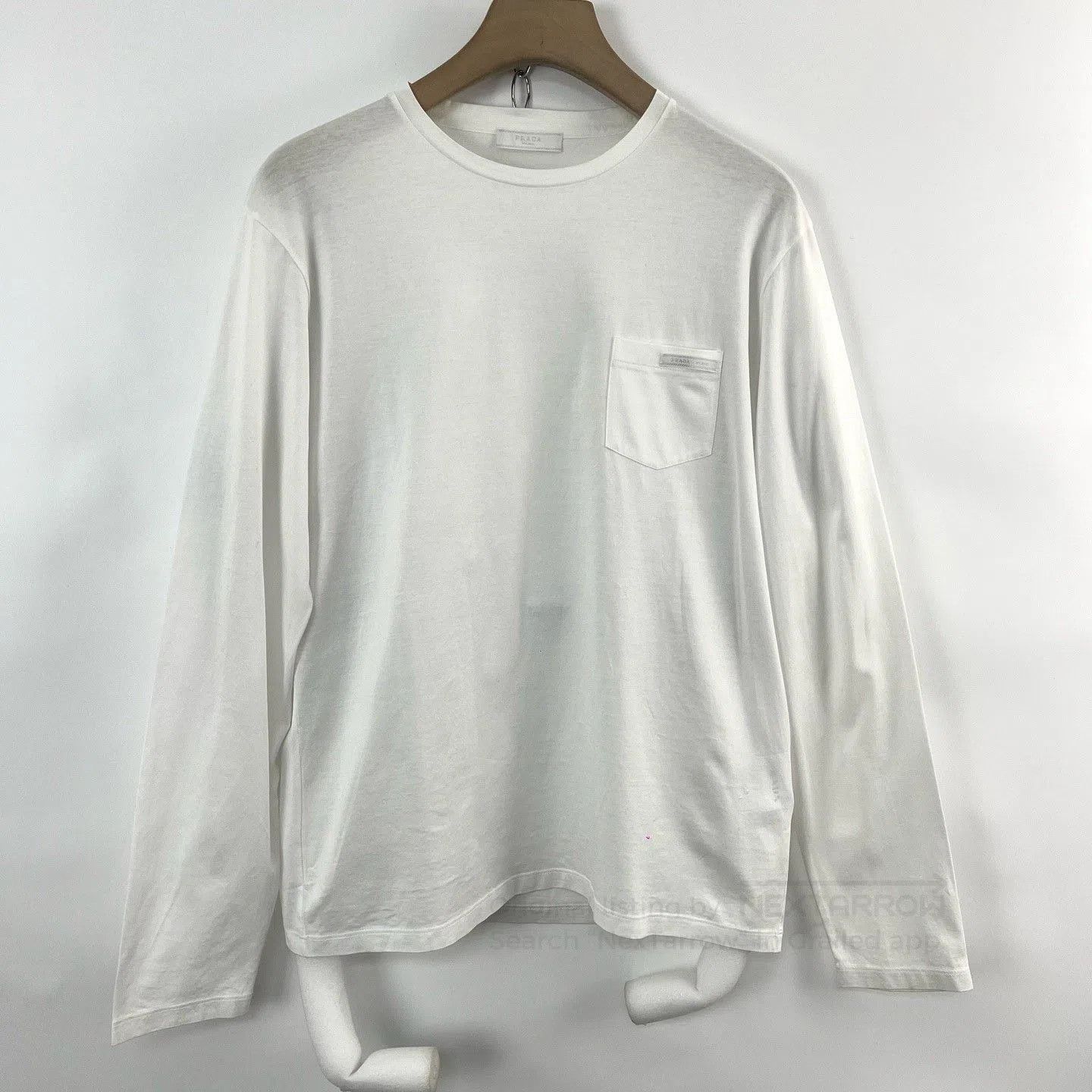 Prada Prada White Pocket Logo Casual T-Shirt. Size US L / EU 52-54 / 3 - 1 Thumbnail