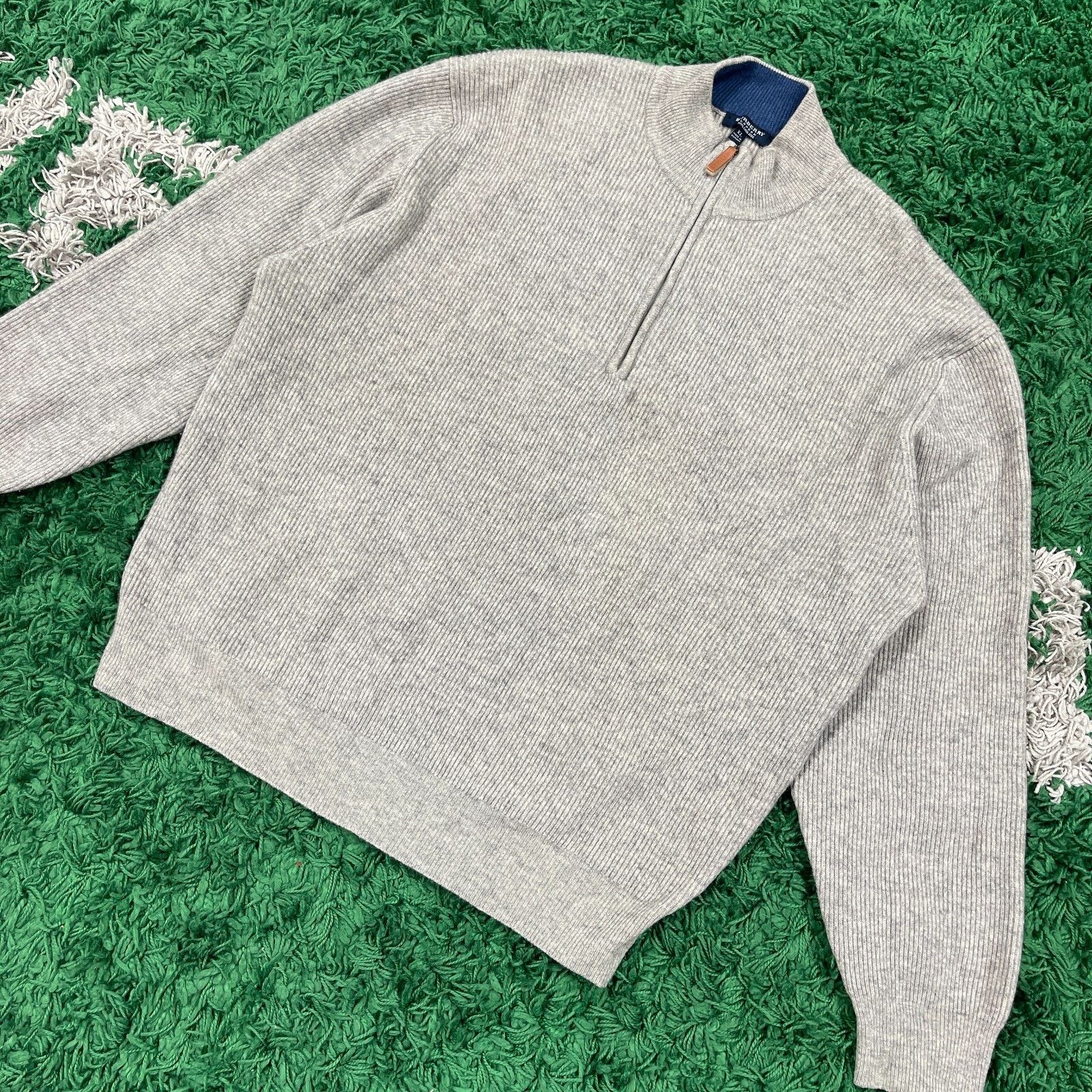 Burberry × Vintage BURBERRY London 100% Cashmere 1/4 Zip Pullover Sweater XL Size US XL / EU 56 / 4 - 2 Thumbnail