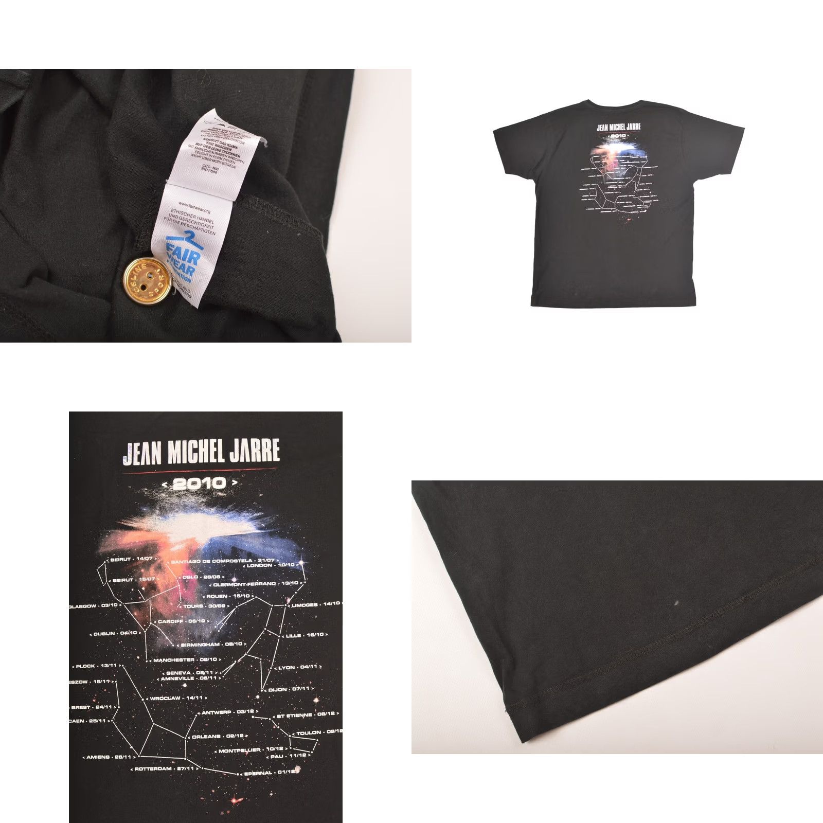 Vintage VINTAGE Jean Michel Jarre Tour 2010 T-Shirt Tee XL Black Shirt Men XS? Size US XL / EU 56 / 4 - 8 Thumbnail
