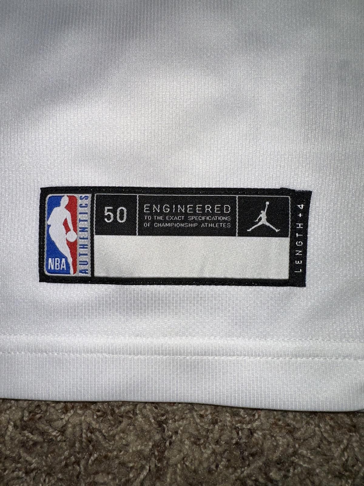 Designer Air Jordan Men’s NBA Team Issue White Blank Jersey Size US XXL / EU 58 / 5 - 3 Thumbnail