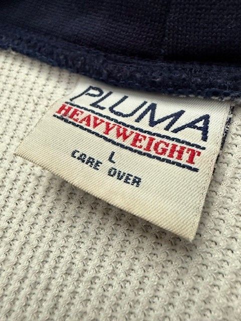 Vintage Vintage Navy Thermal Zip-Up Hoodie Size US XL / EU 56 / 4 - 3 Thumbnail