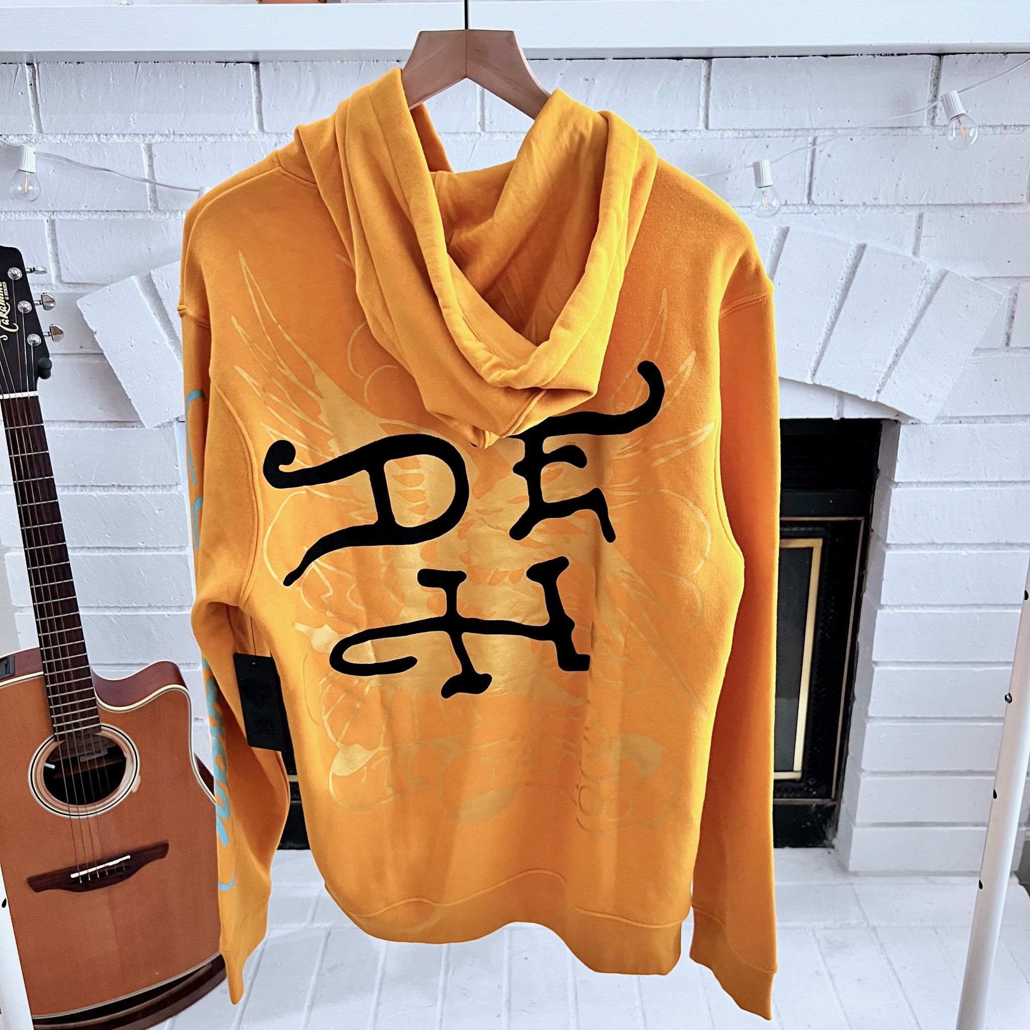 Ed Hardy Don Ed Hardy Black Panther Logo Mustard Yellow Hoodie Size US M / EU 48-50 / 2 - 2 Thumbnail