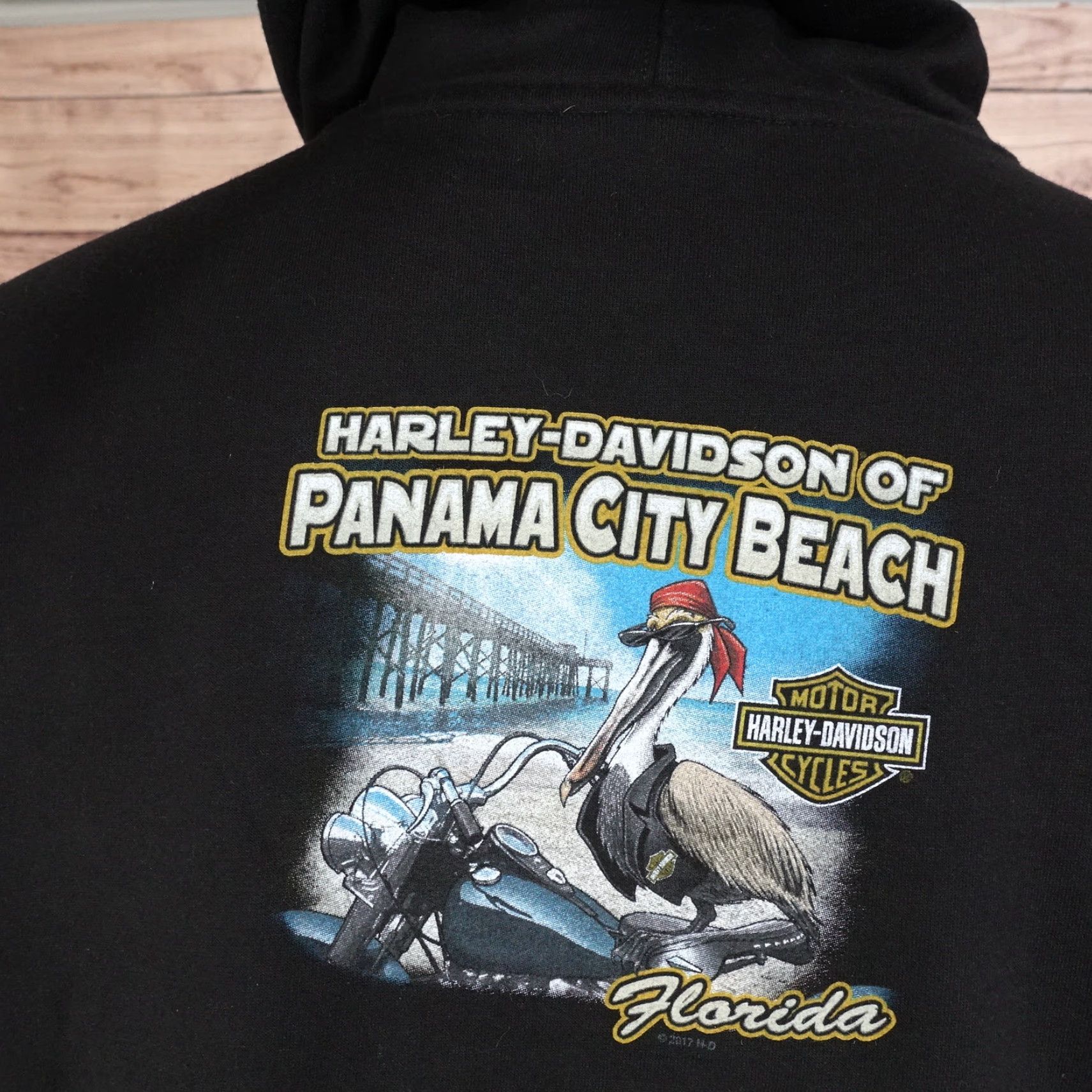 Harley Davidson VINTAGE HARLEY-DAVIDSON BLACK PULLOVER HOODIE MENS SIZE M PANAMA CITY BEACH Size US M / EU 48-50 / 2 - 6 Thumbnail