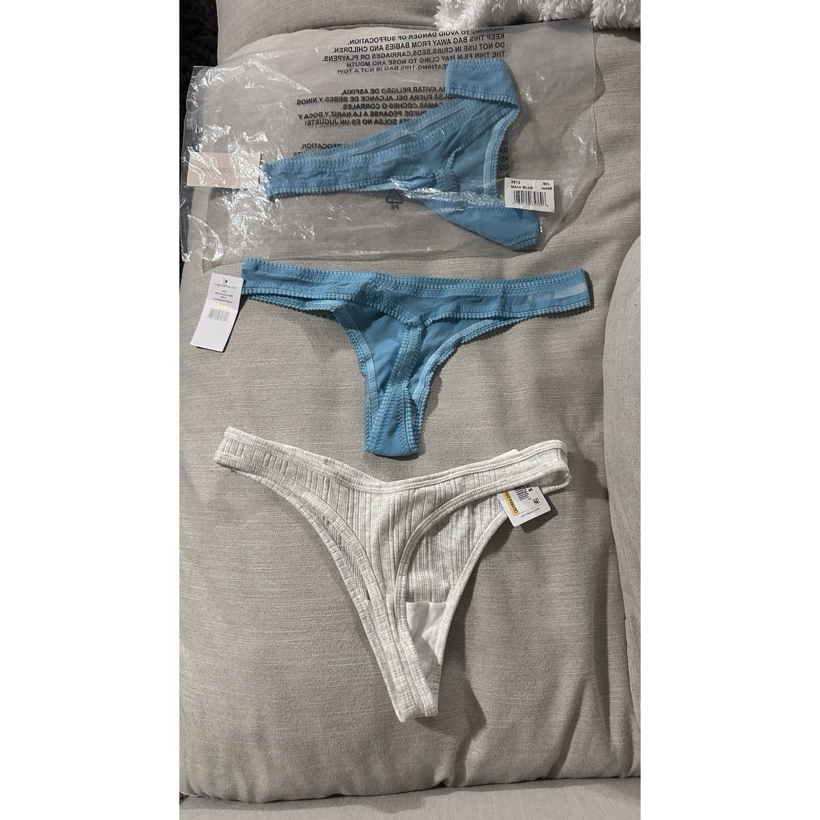Calvin Klein Calvin Klein And On Gossamer Thong Set Of 3. Size ONE SIZE - 2 Thumbnail