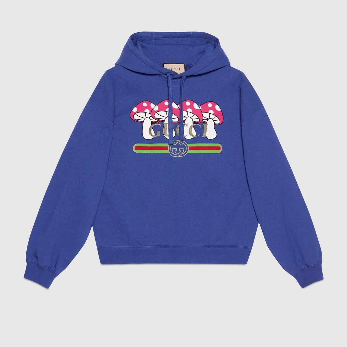 Gucci o1s1wg110225 Cotton Jersey Hooded Sweatshirt in Blue Size US S / EU 44-46 / 1 - 1 Thumbnail