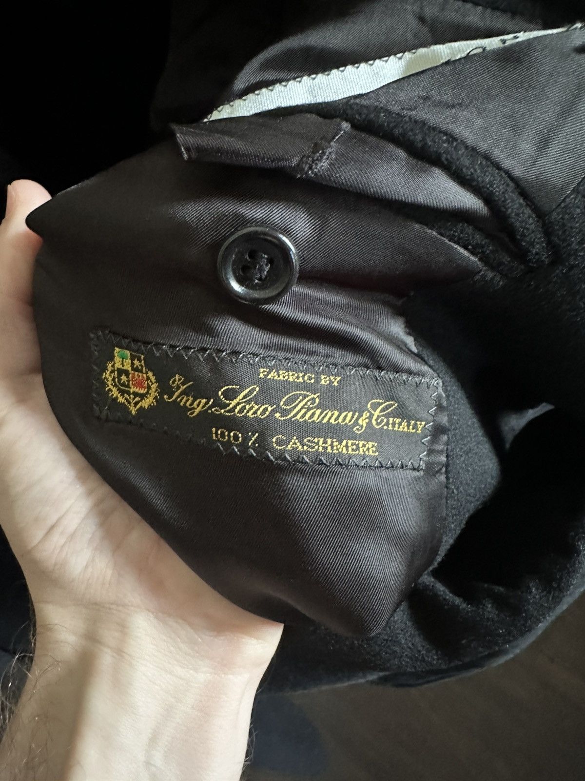 Jack Victor 100% LORO PIANA CASHMERE black two-button jacket Size 46R - 6 Thumbnail