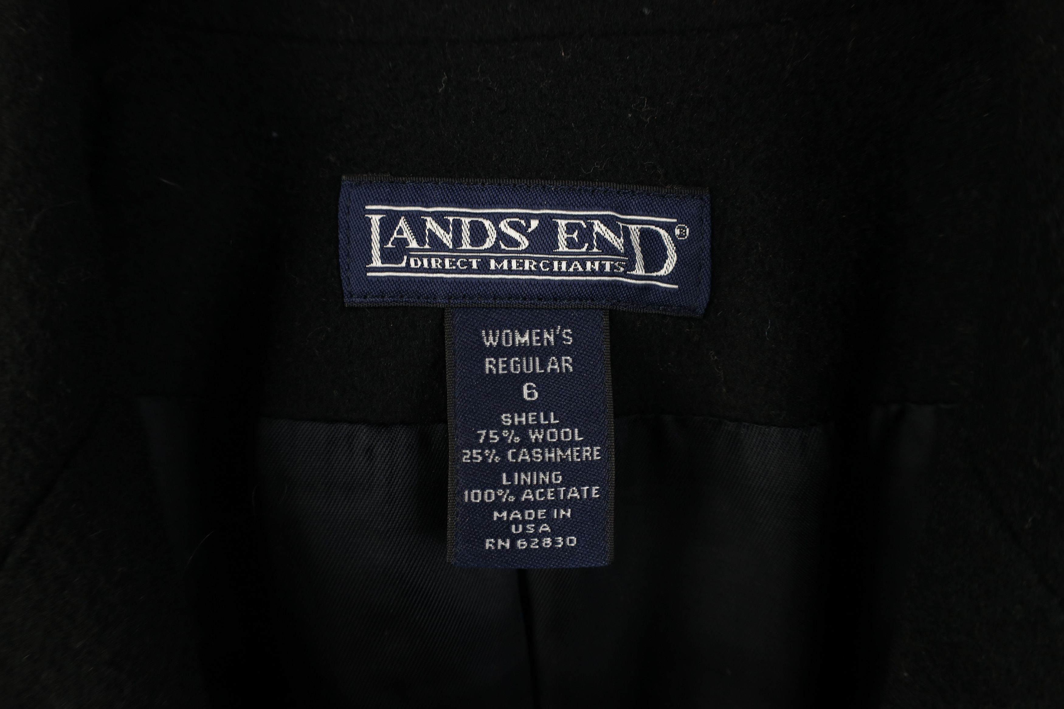 Lands' End Vintage 90s Lands End Suit Coat Blazer Jacket Black USA Size M / US 6-8 / IT 42-44 - 8 Thumbnail