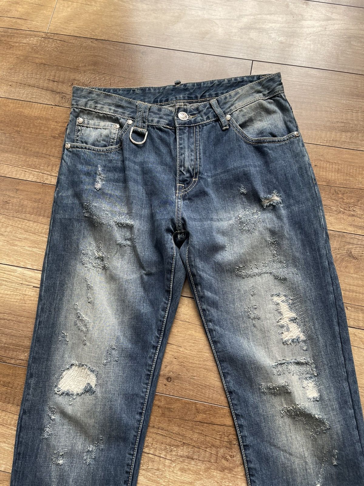Roen Roen Japan Distressed Denim Jeans Size US 33 - 3 Thumbnail