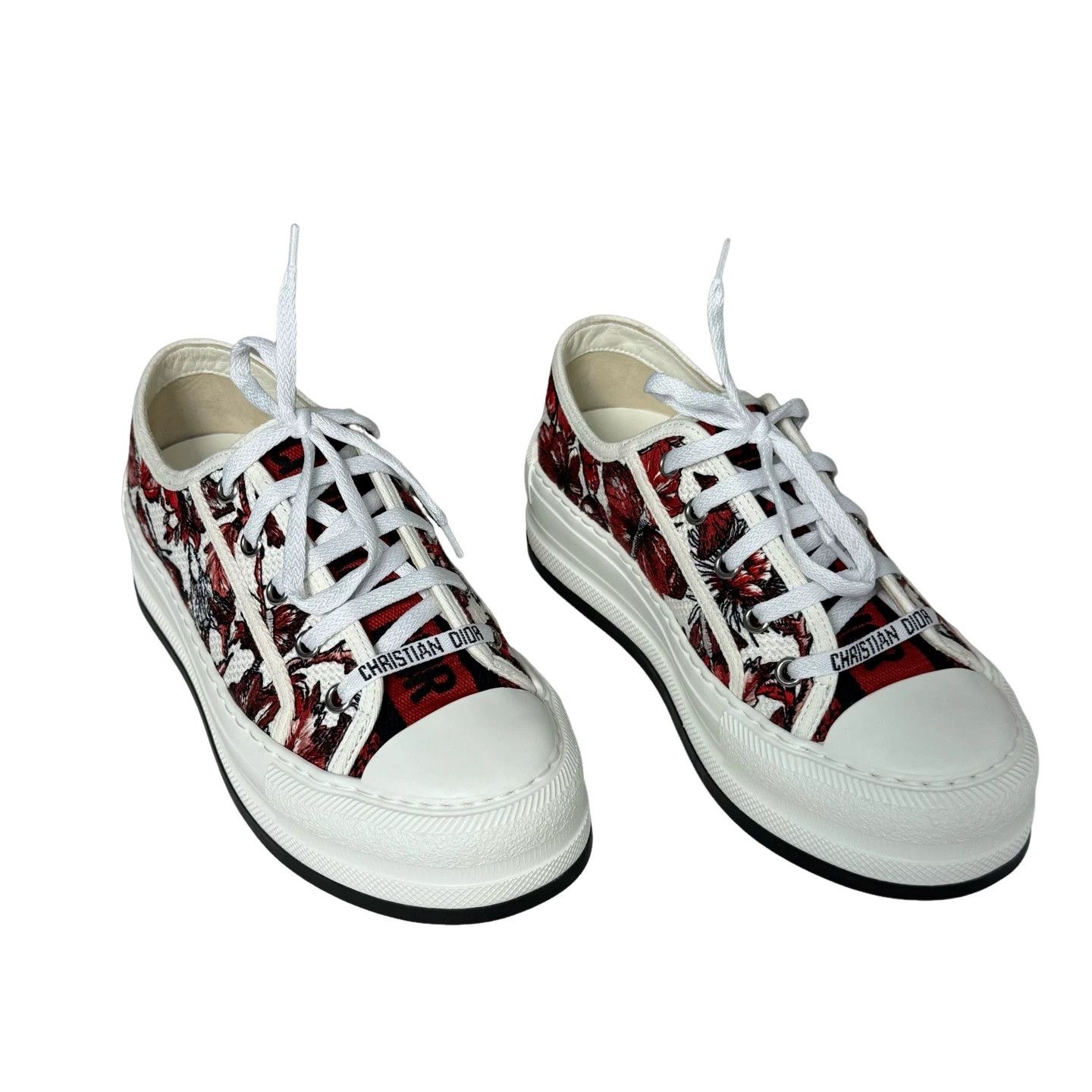 Dior Dior Floral Platform Sneakers Size 36 Size US 6 / IT 36 - 1 Thumbnail