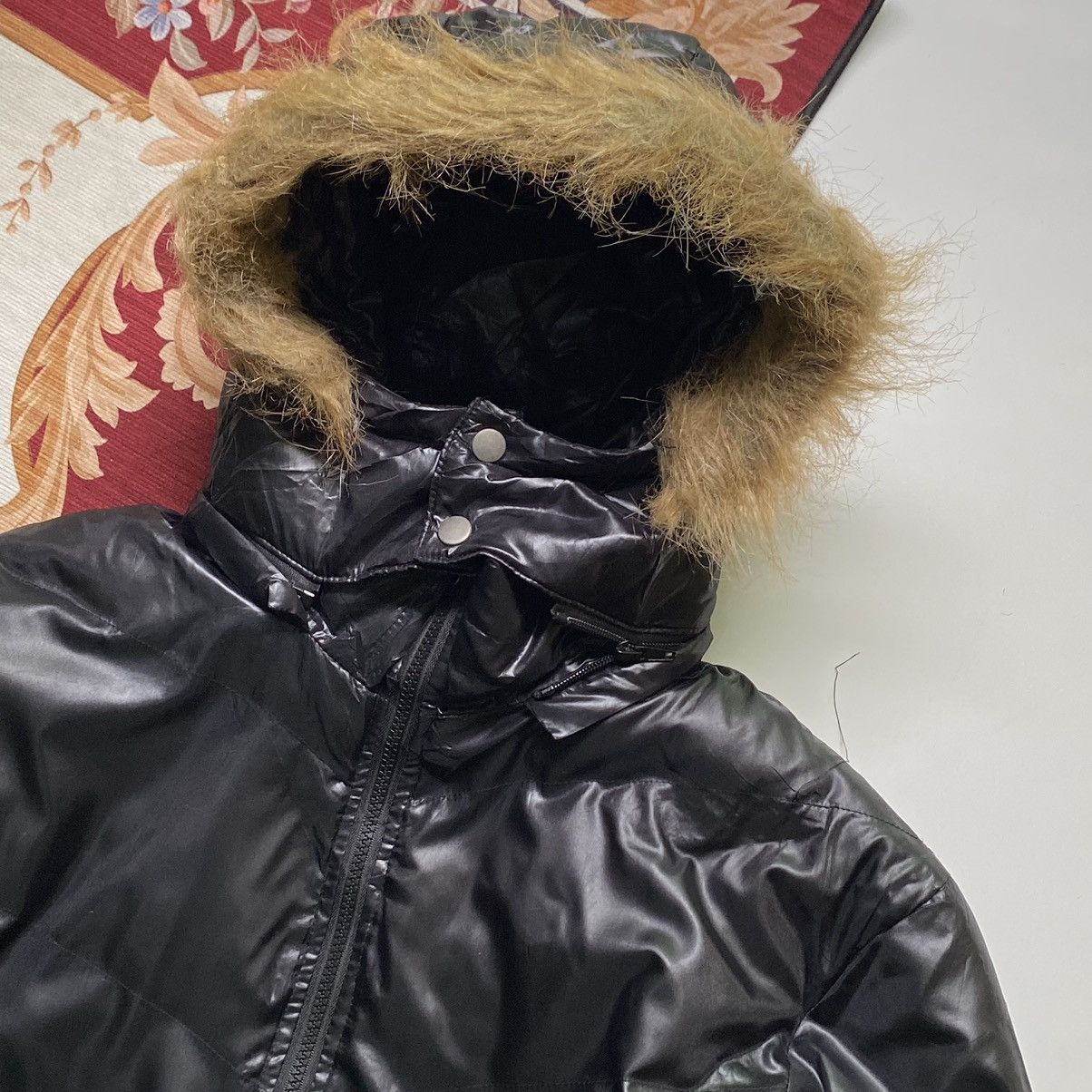 Japanese Brand RARE ❤️‍🔥REFINED Puffer Jacket Fur Hoodie LGB Style Size US L / EU 52-54 / 3 - 3 Thumbnail