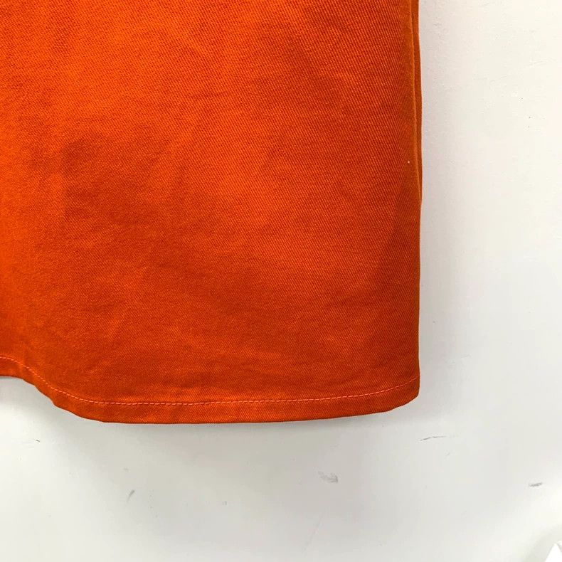 Prada Prada Size36 Orange triangle embossed cotton round-neck sho Size US XXS / EU 40 - 4 Thumbnail