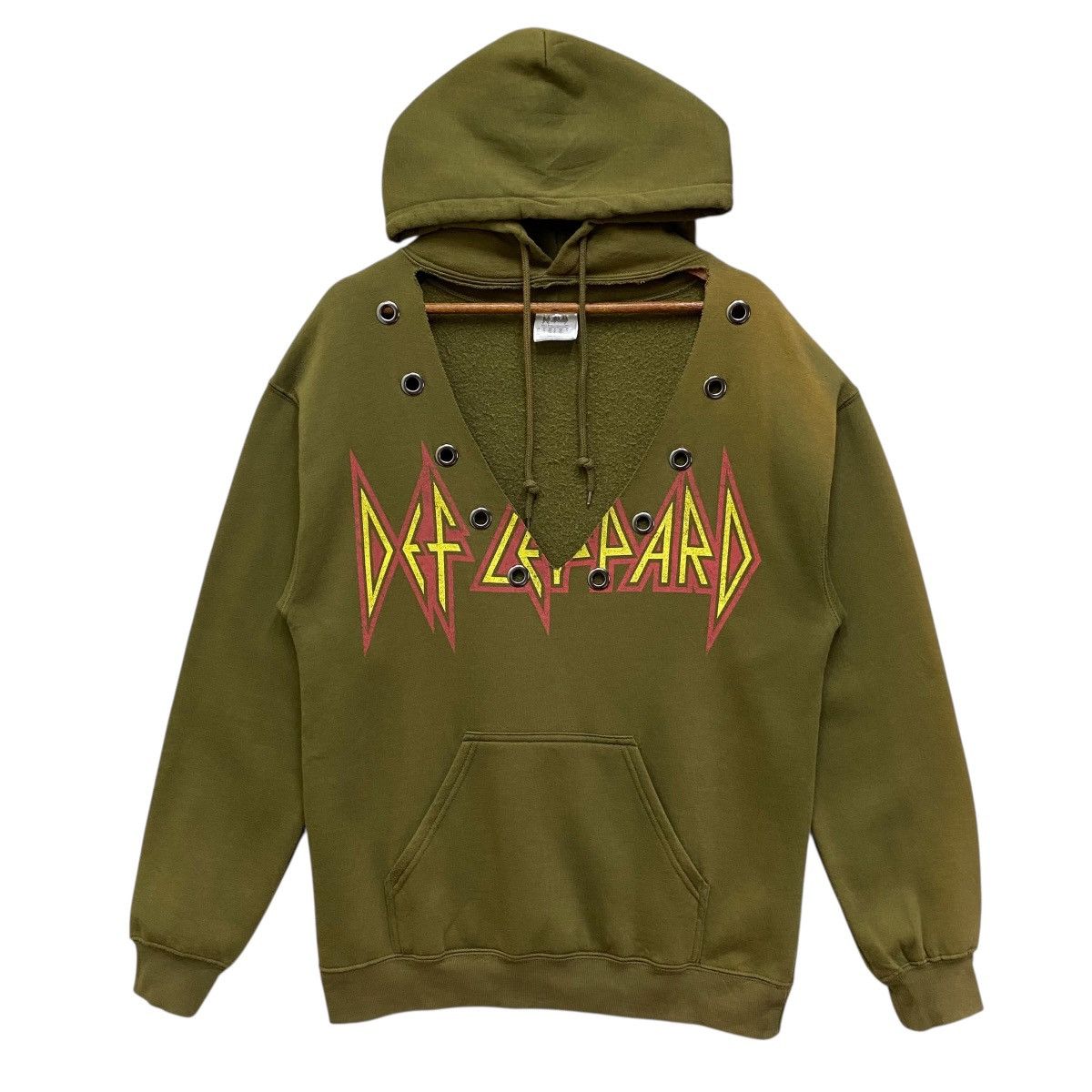 Def Leppard Custom Def Leppard Hoodie Lace-Up Metal Eyelets Distressed Size US M / EU 48-50 / 2 - 3 Thumbnail