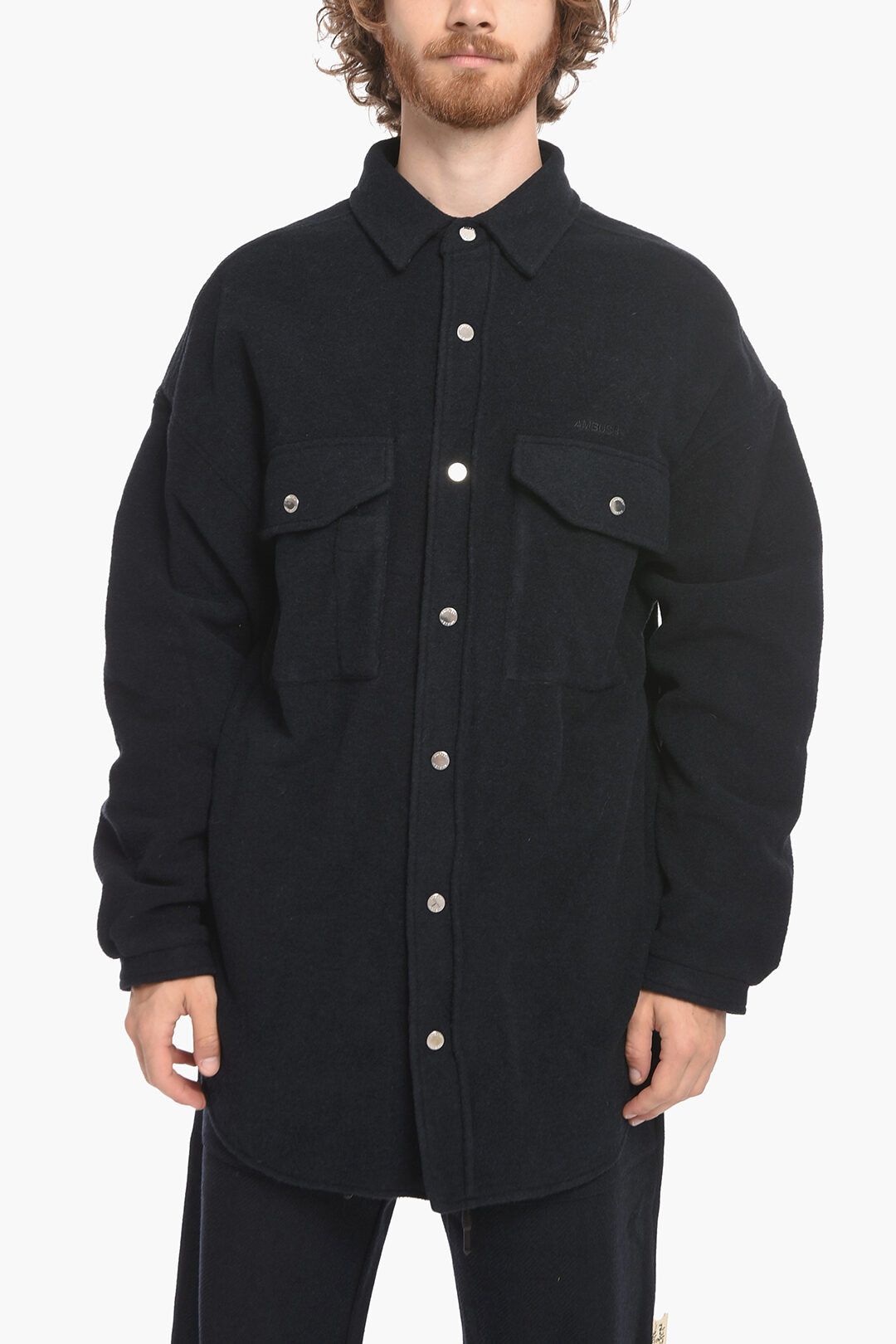 image of Ambush Design Og1Mm1223 Button Shirt In Blue, Men's (Size Small)
