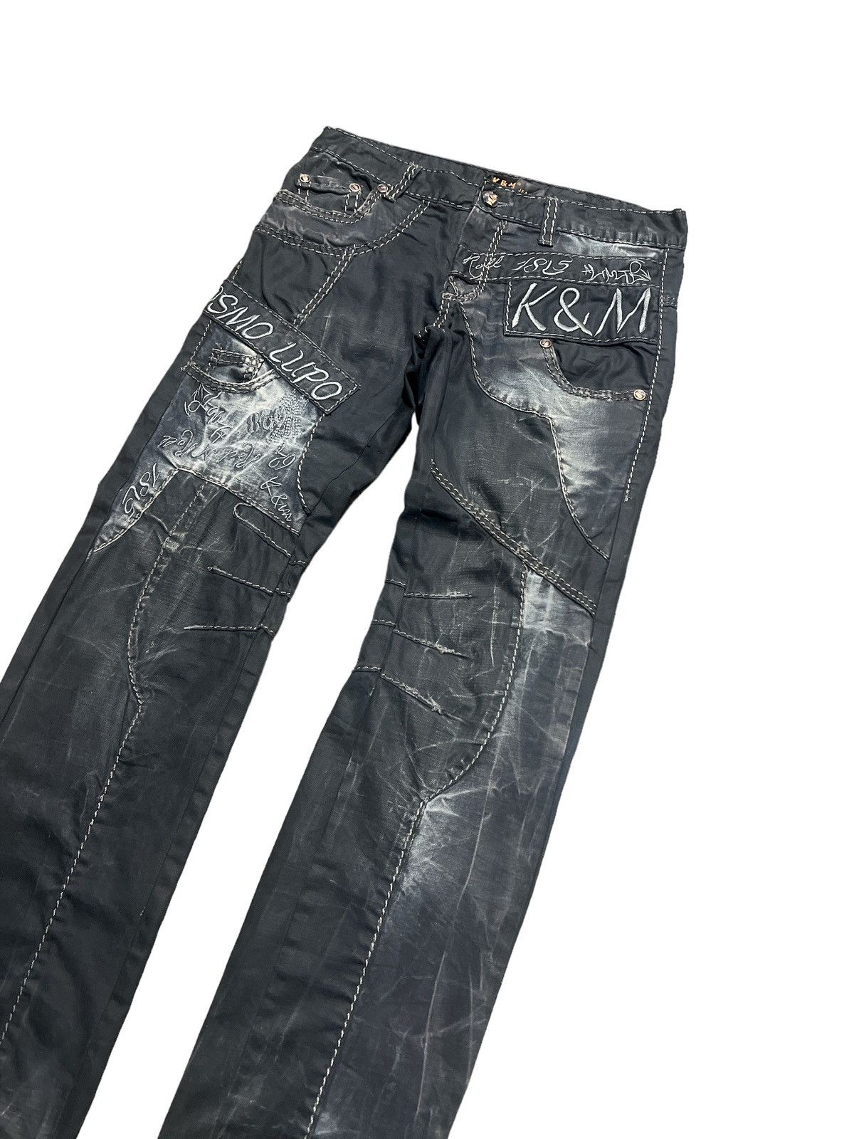 Other SICK🔥K&M JEANS DISTRESSED DENIM PANT Size US 31 - 2 Thumbnail
