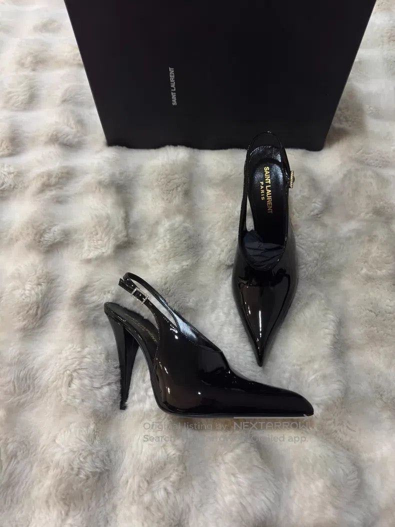 Saint Laurent Paris Saint Laurent Paris Crystal Rhinestone Patent Leather Poin Size US 6.5 / IT 36.5 - 1 Thumbnail