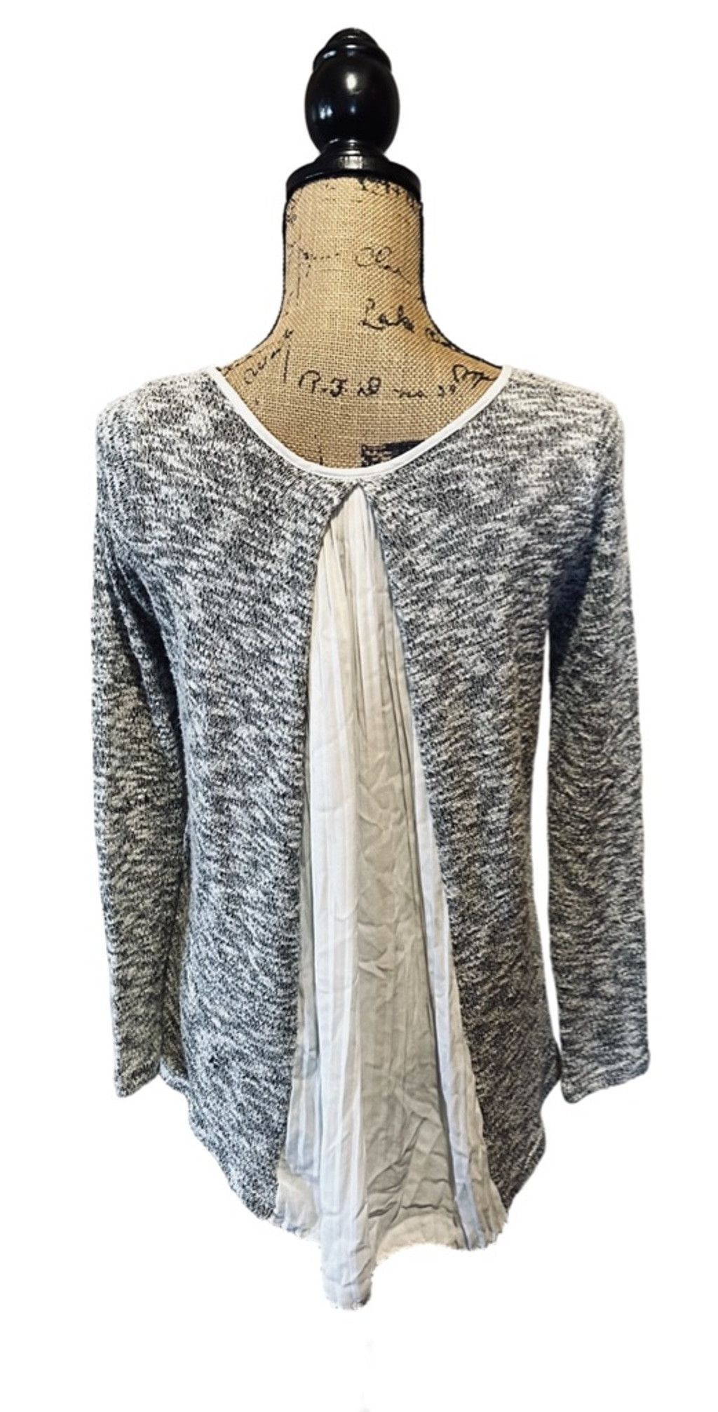 Bar III Bar lll Top Blouse Black Ivory Marbled Size M Size M / US 6-8 / IT 42-44 - 2 Thumbnail