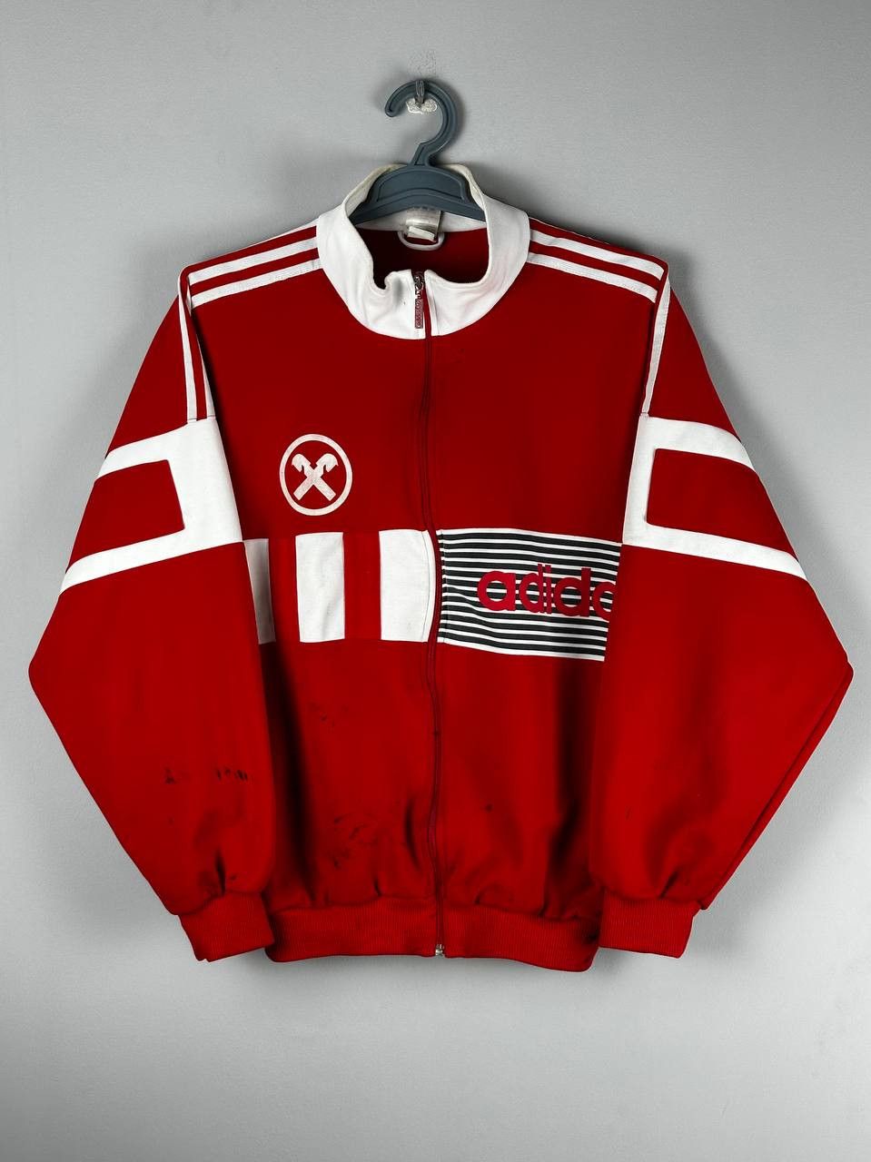 Adidas Vintage 80s Adidas Track Jacket Striped Y2K Size US L / EU 52-54 / 3 - 1 Thumbnail