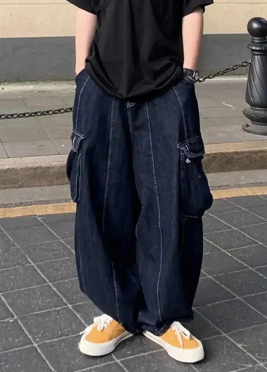 Japanese Brand Vintage Streetwear Pocket wide leg jeans y2k hip hop Size US 32 / EU 48 - 1 Thumbnail