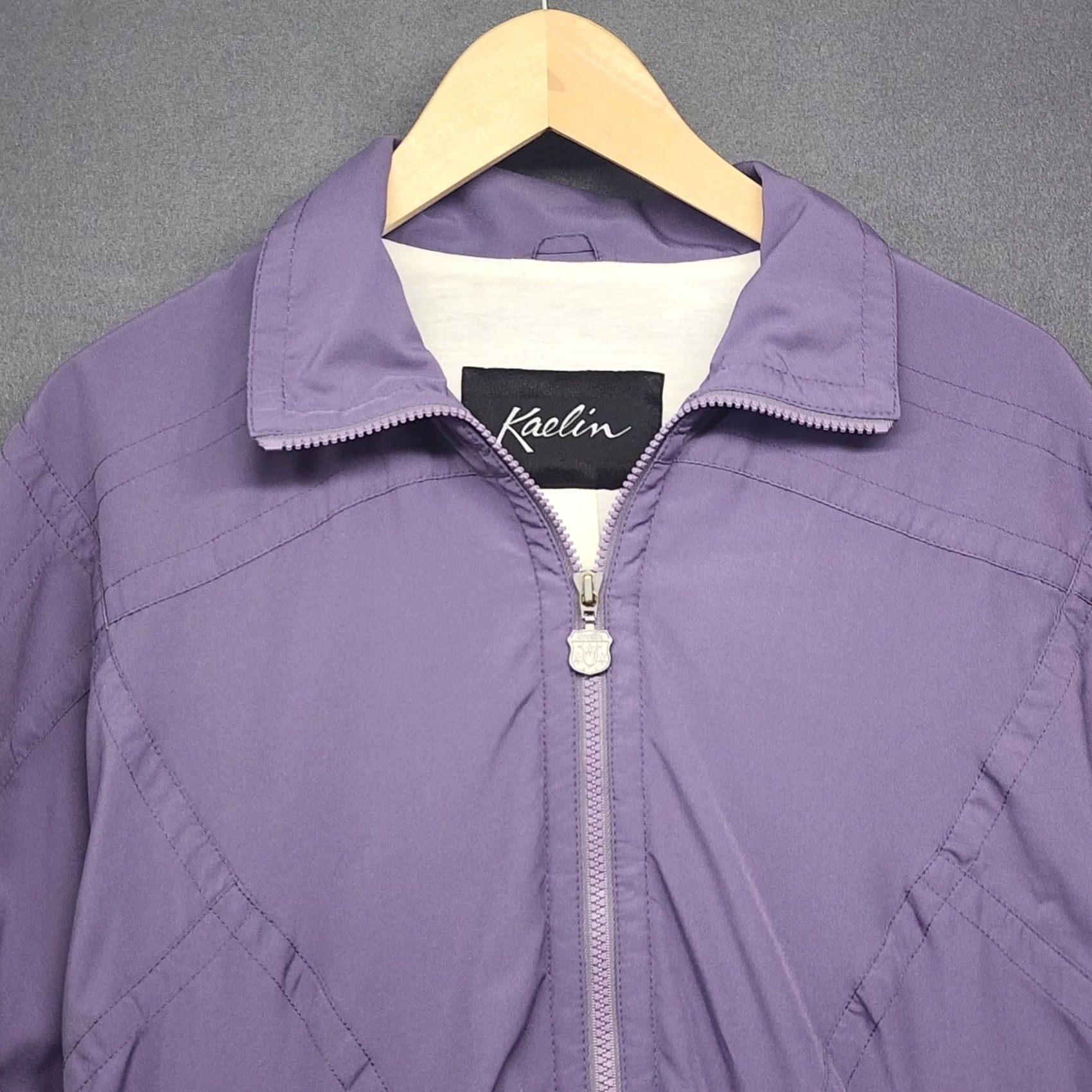 Vintage VINTAGE Kaelin Tracksuit Womens Large Lined Purple Zip Jacket Pants 2 Piece Windbreaker Set Womens Size 36" / US 14 / IT 50 - 3 Thumbnail