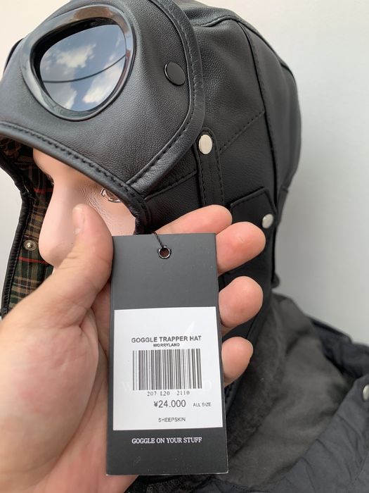 Vintage Goggle Aviator Hat Worryland Sheepskin Look Like Cp Company