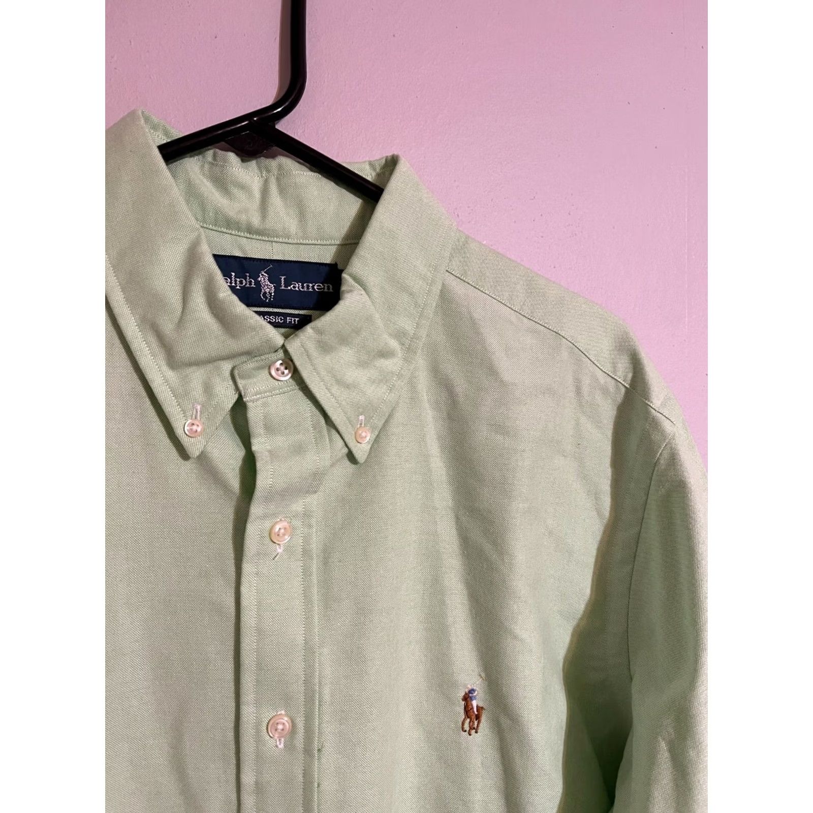 Polo Ralph Lauren Polo Ralph Lauren Classic Fit Dress Shirt Men's 17 32/33 Pastel Green L/S Button Size 46R - 2 Thumbnail
