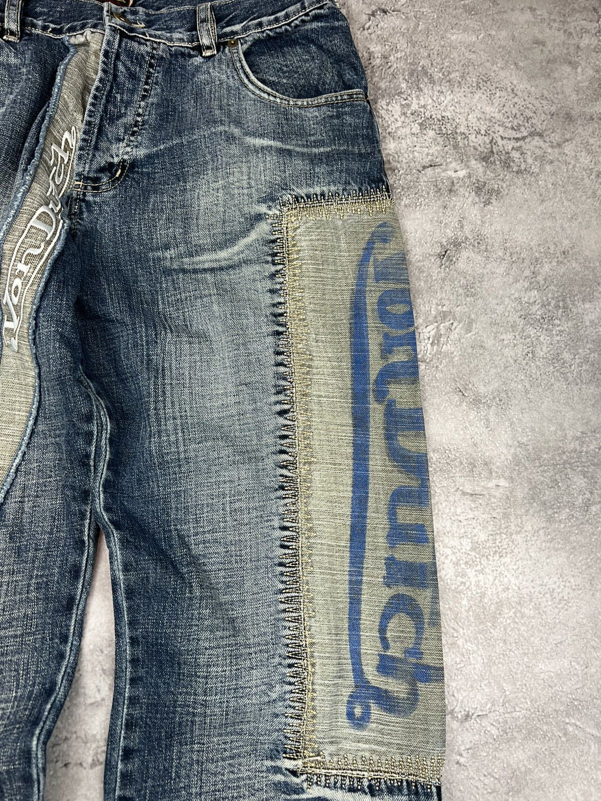 Von Dutch Von Dutch Mens Wide Denim Pants Jeans Y2K Japanese Size US 30 / EU 46 - 4 Thumbnail