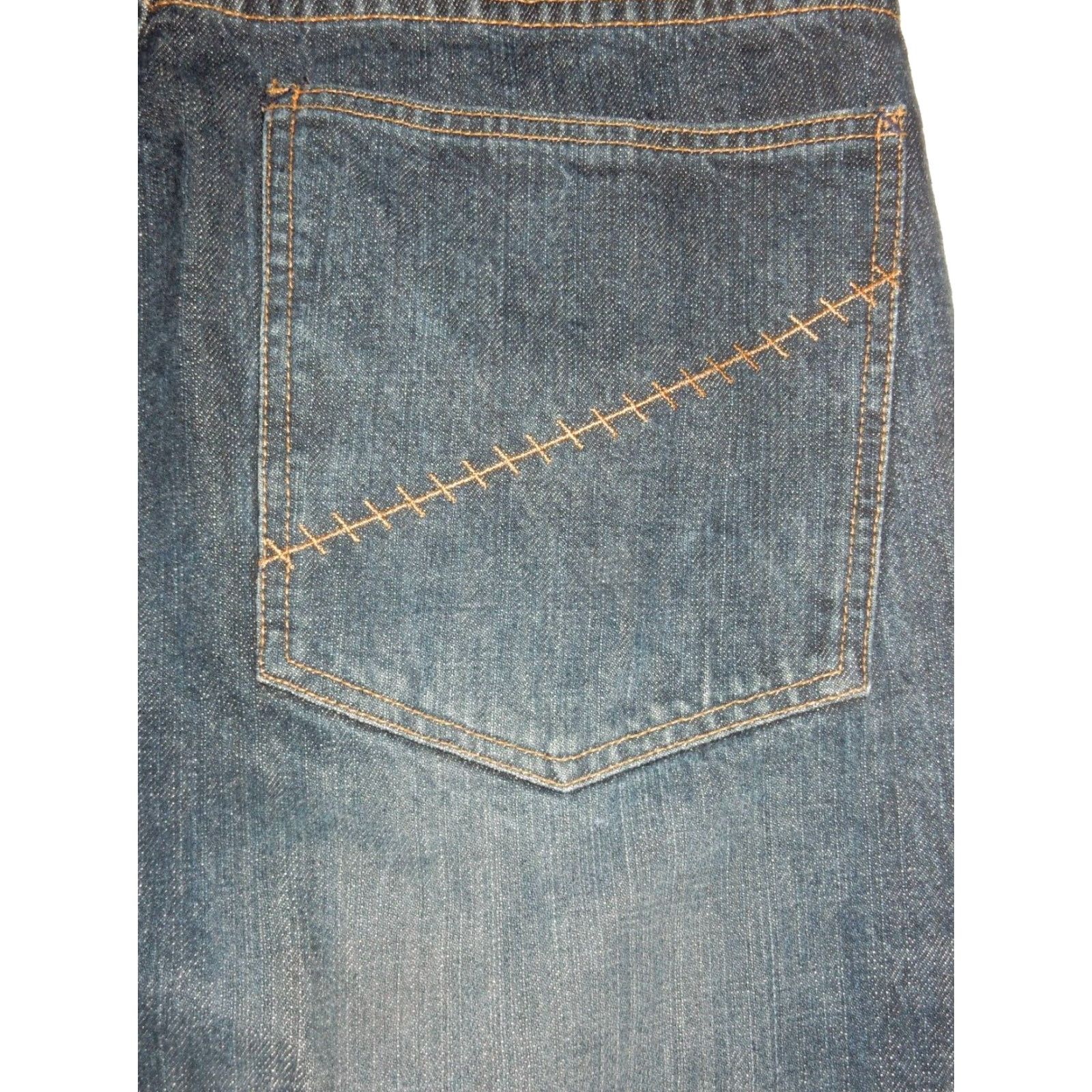 Denime VINTAGE Pure Playaz Men's Denim Jeans Tapered 34x33 Blue Baggy 90s Size US 34 / EU 50 - 3 Thumbnail