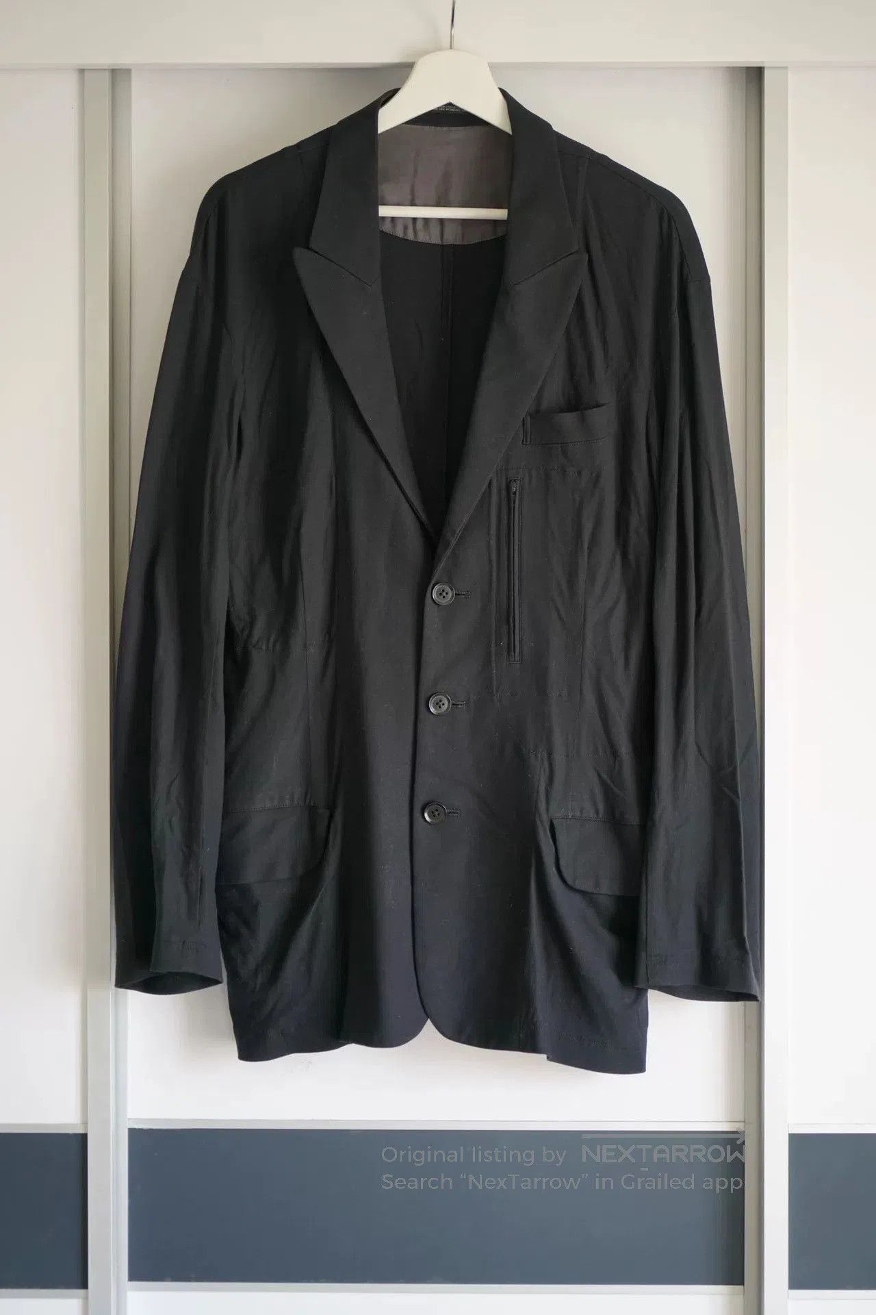 Yohji Yamamoto yohji yamamoto black oversized tailored blazer. Size US S / EU 44-46 / 1 - 1 Thumbnail