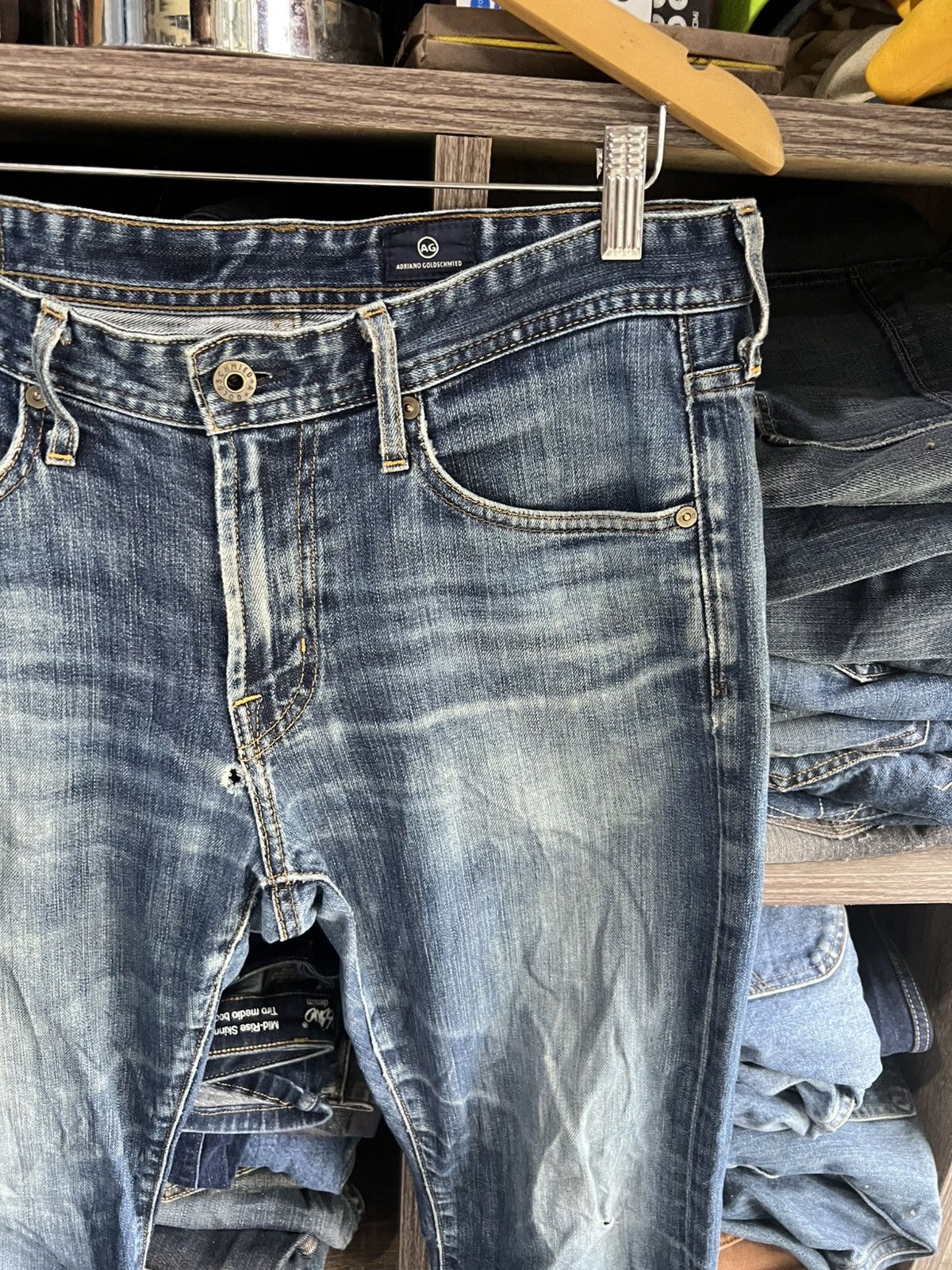 AG Adriano Goldschmied 🔥Vintage AG Adriano Goldschmied Distressed Denim Size US 33 - 5 Thumbnail