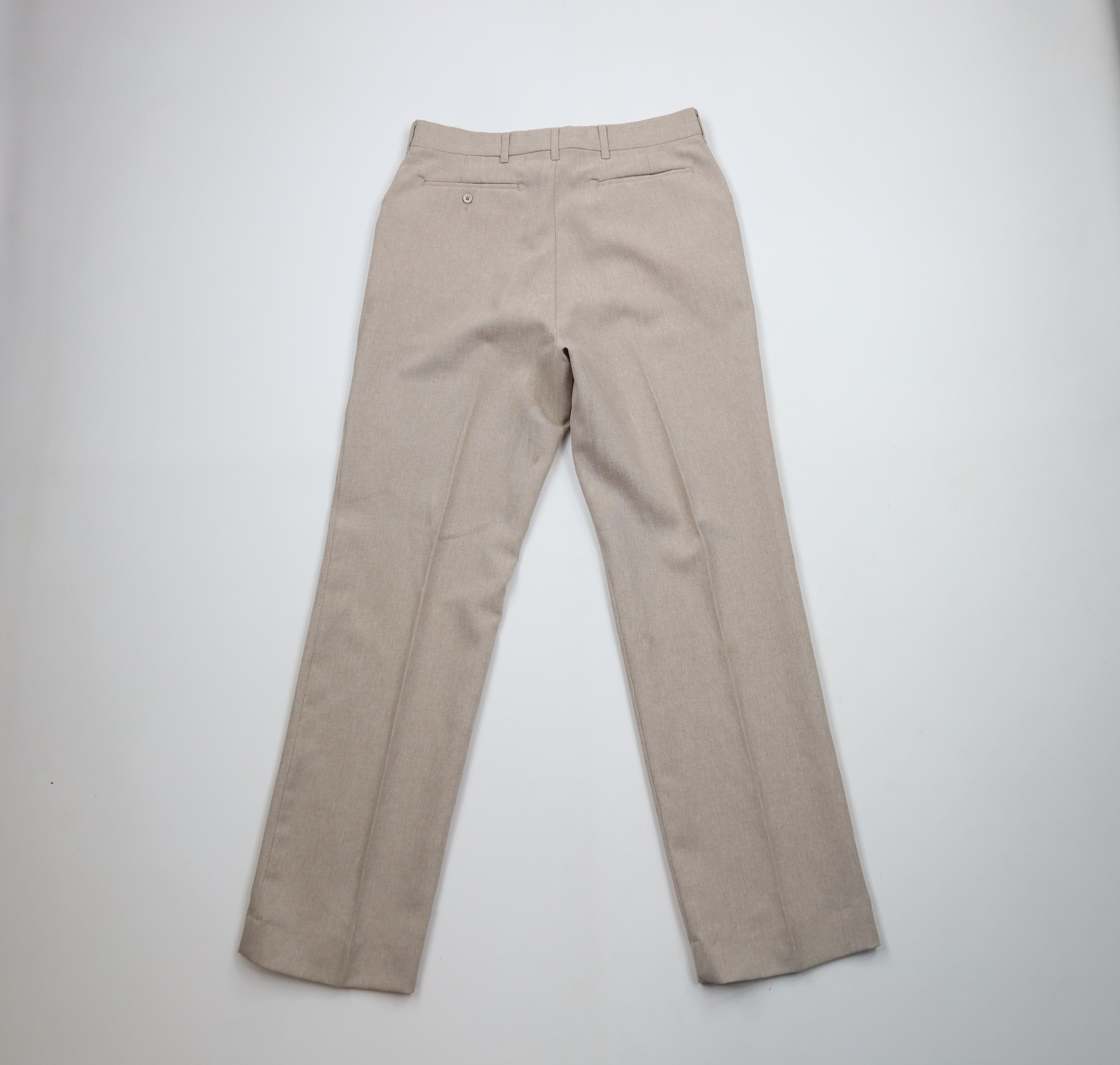 Vintage Vintage 70s Streetwear Wide Leg Chino Pants Oatmeal Brown Size US 30 / EU 46 - 10 Thumbnail
