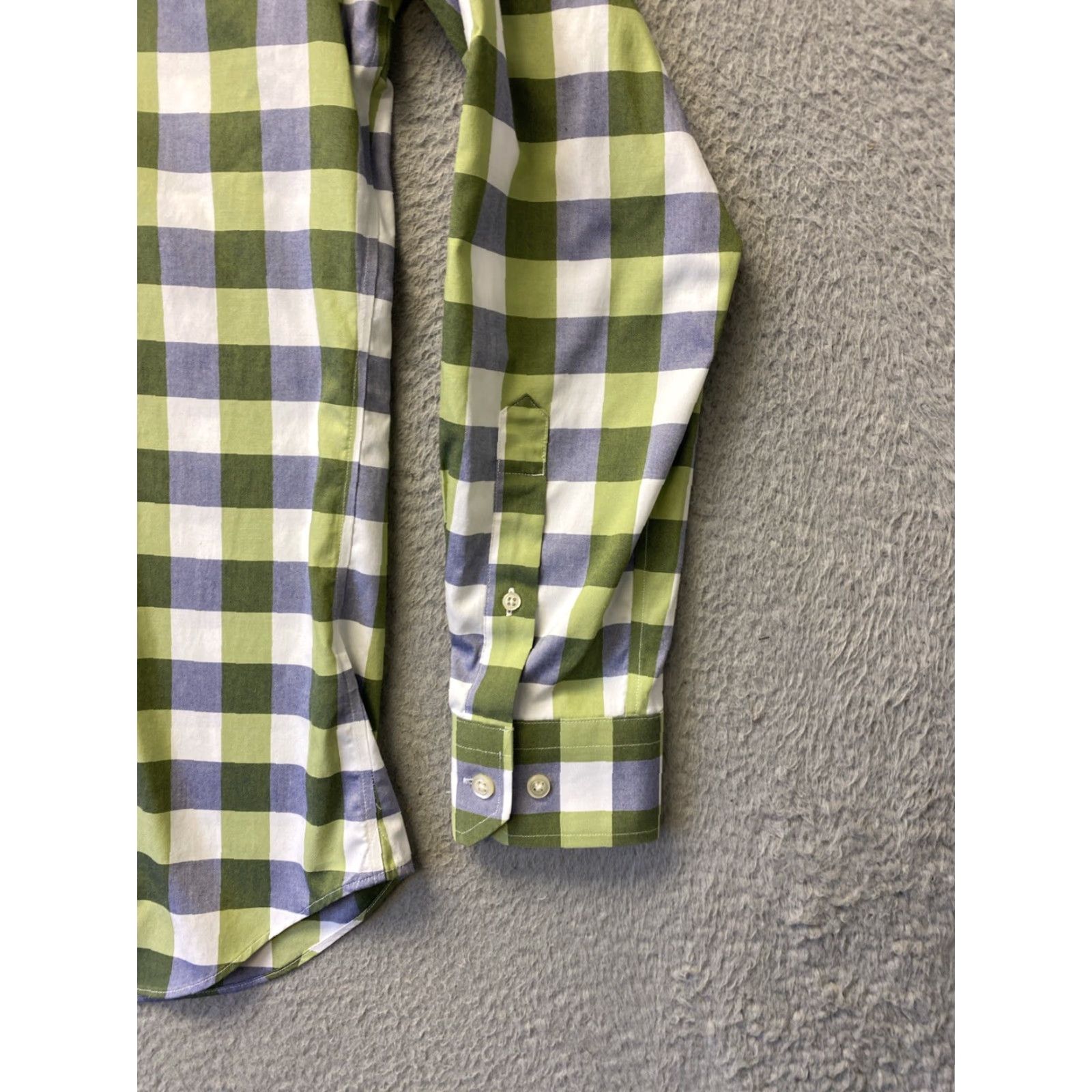 Banana Republic Banana Republic Button Shirt Men’s M Slim Green Blue Gray Check Plaid /167-27 Size US M / EU 48-50 / 2 - 2 Thumbnail