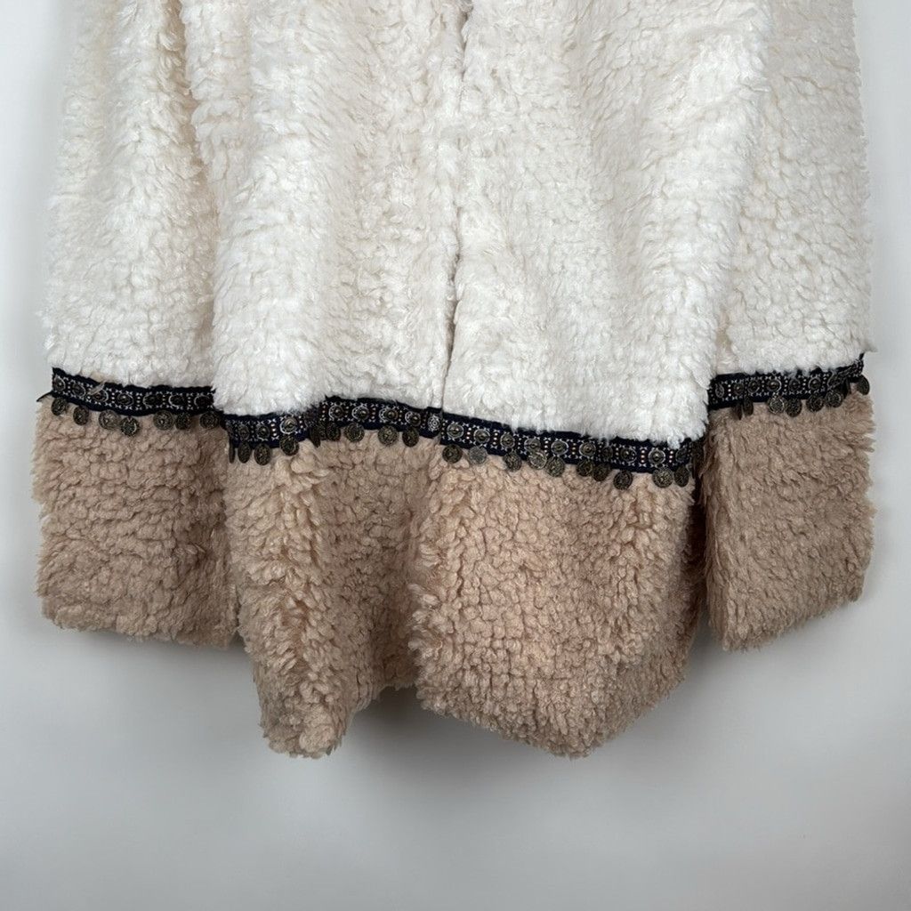 Other Endless Rose Boho Sherpa Teddy Cream Tan Jacket Large Size L / US 10 / IT 46 - 4 Thumbnail