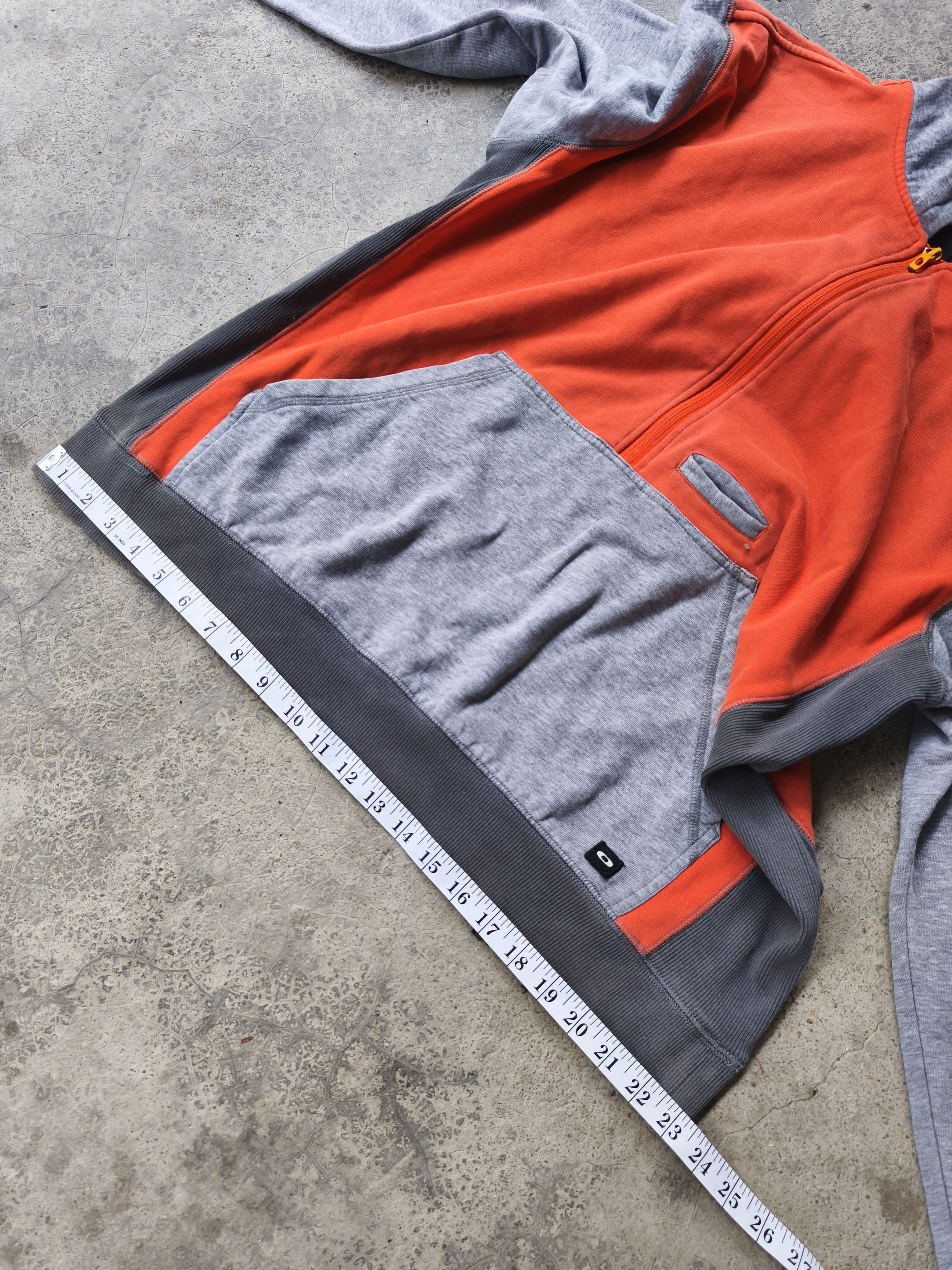 Oakley Oakley Colorblock Half Zip Hoodie Grey Orange Y2K Techwear Size US XL / EU 56 / 4 - 19 Thumbnail