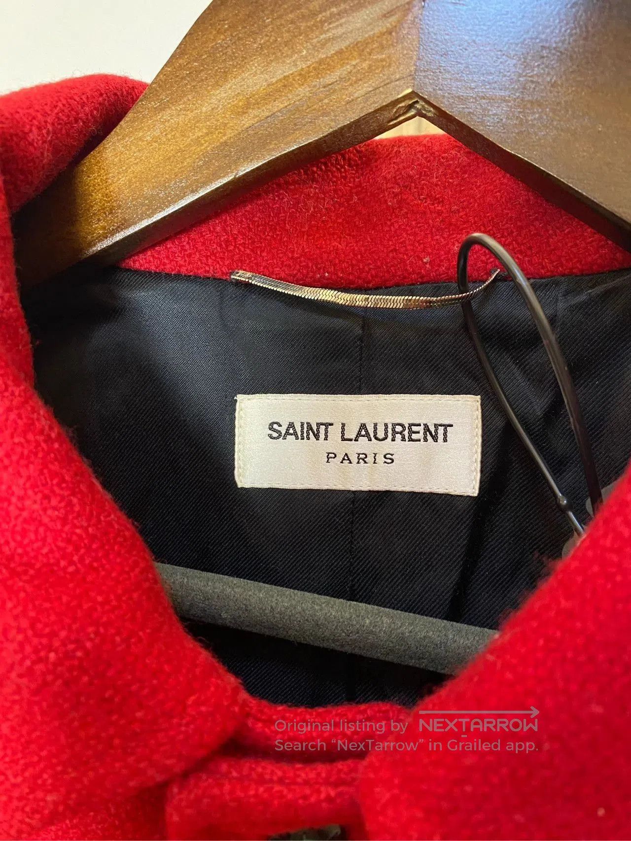 Saint Laurent Paris Saint Laurent Red Leopard Print Baseball Jacket. Size US M / EU 48-50 / 2 - 3 Thumbnail