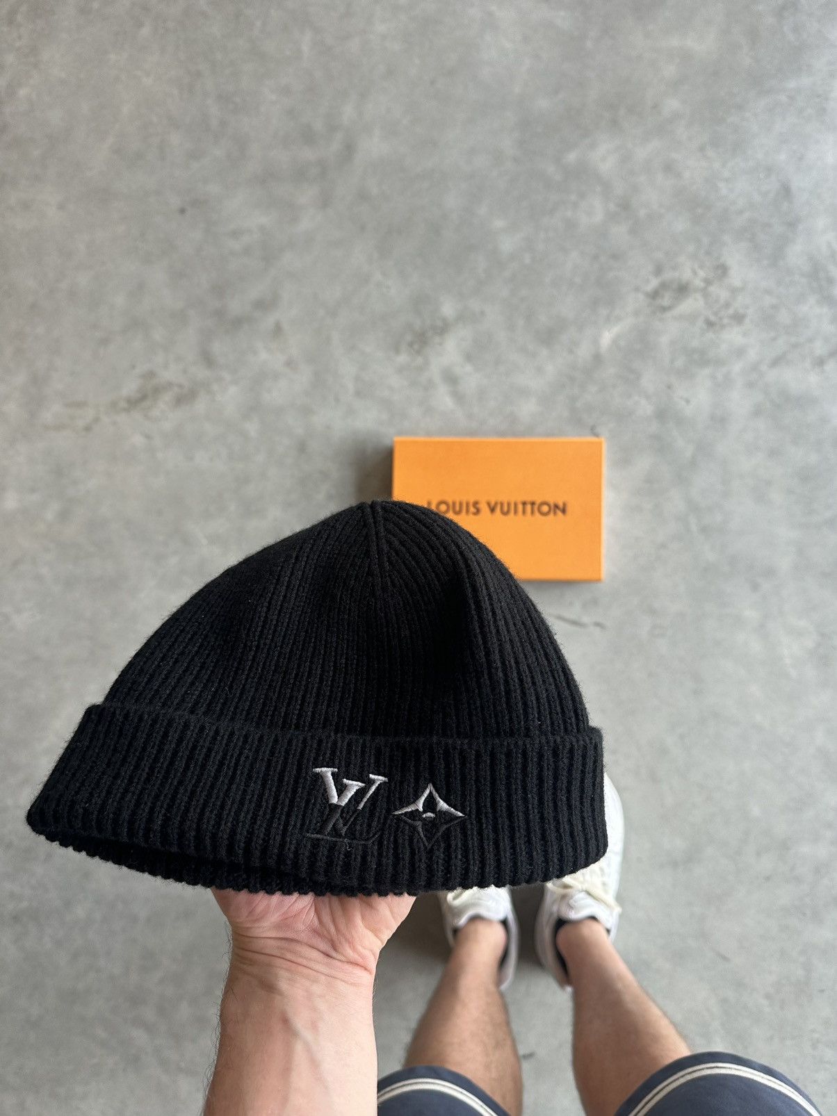 image of Louis Vuitton Dual Beanie Black, Men's