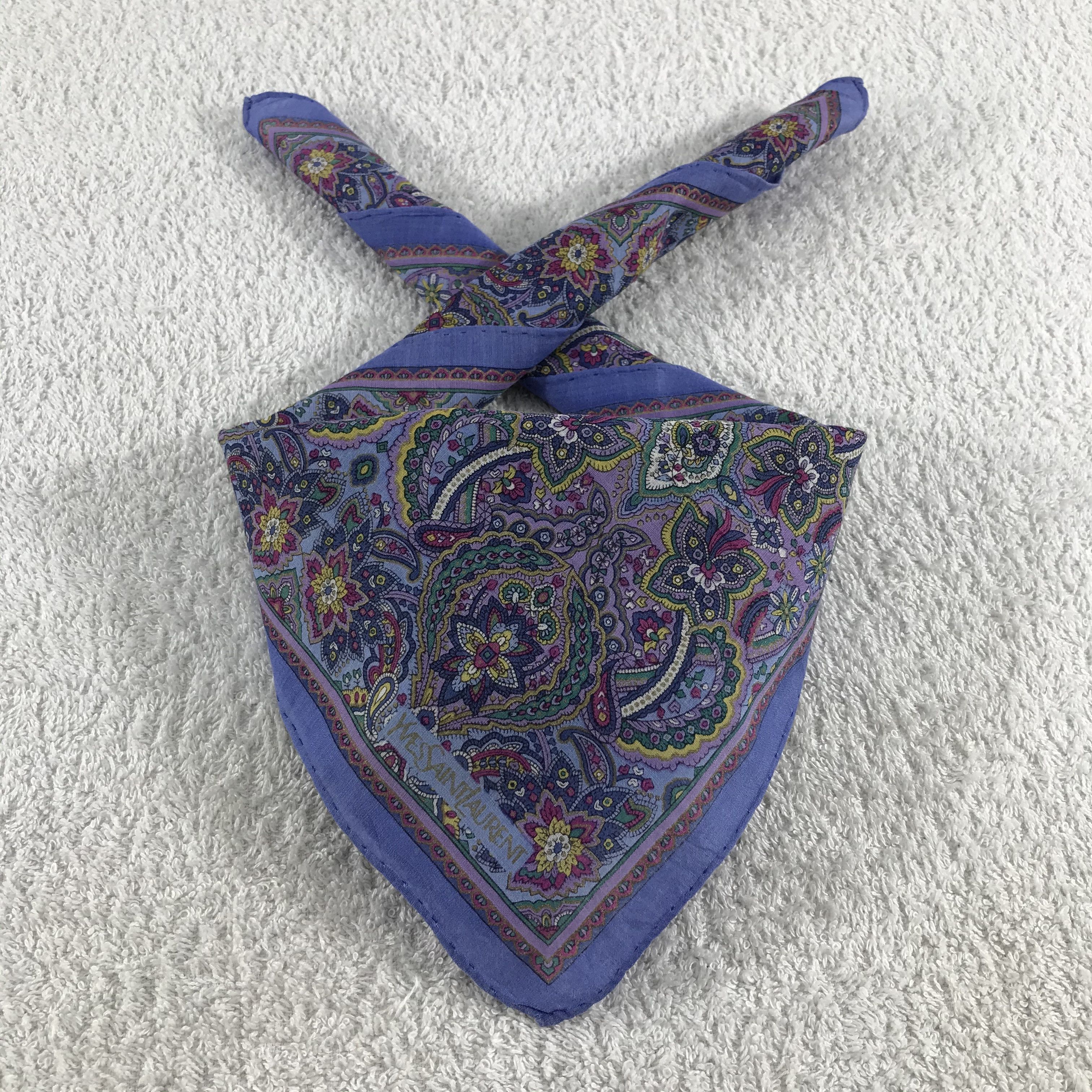 Vintage × Yves Saint Laurent Yves Saint Laurent Bandana / Handkerchief /Neckerchief -S241 Size ONE SIZE - 3 Thumbnail