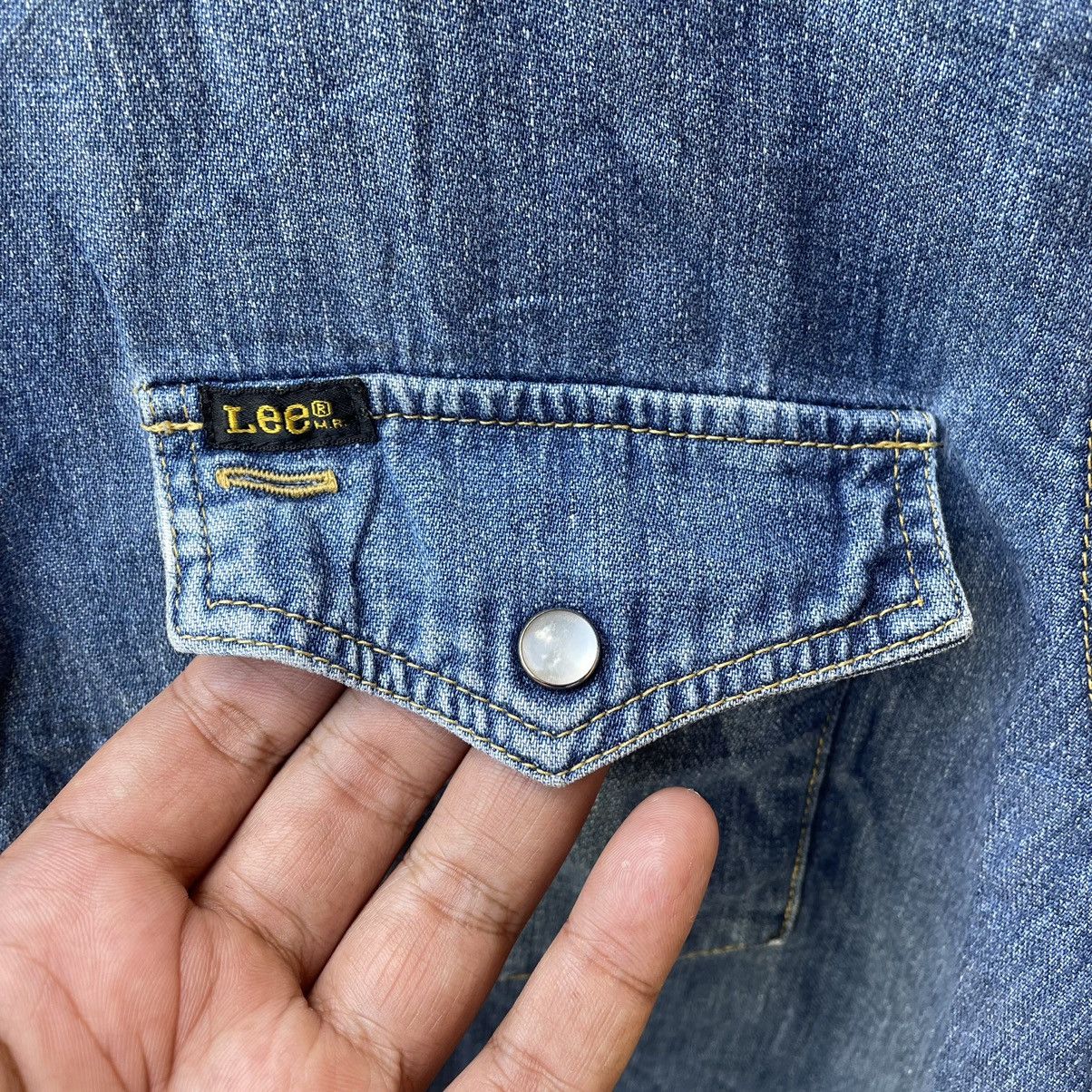Lee × Vintage 🔥🔥Lee Stoned Wash Double Pocket Ripped Western Denim Shirts Size US L / EU 52-54 / 3 - 5 Thumbnail