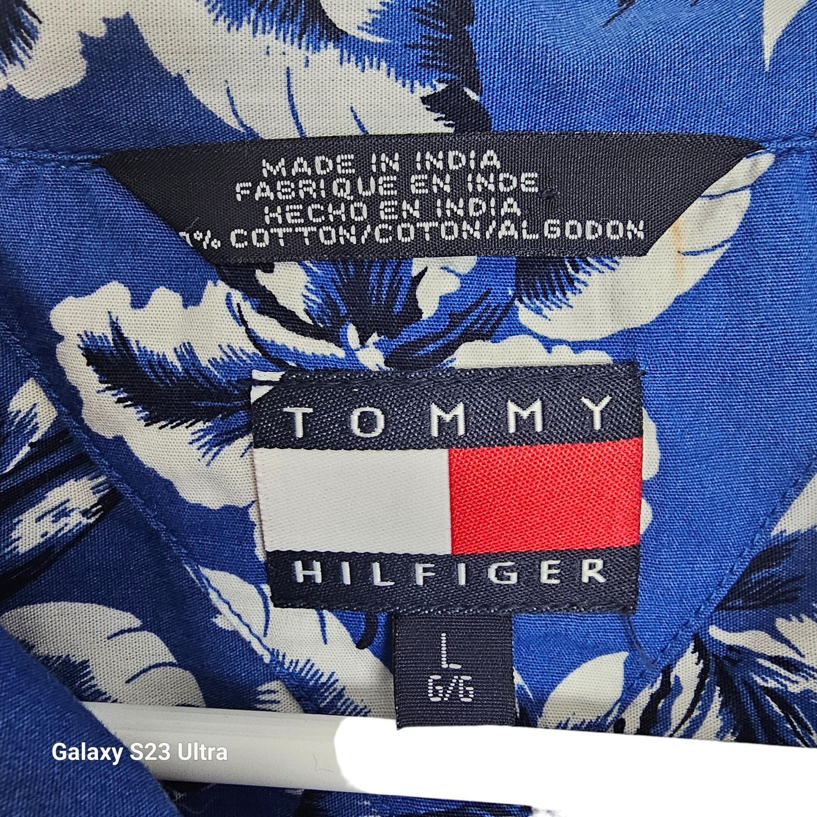 Tommy Hilfiger Tommy Hilfiger Mens Floral Striped Shirt L Resortwear Beach Size US L / EU 52-54 / 3 - 6 Thumbnail