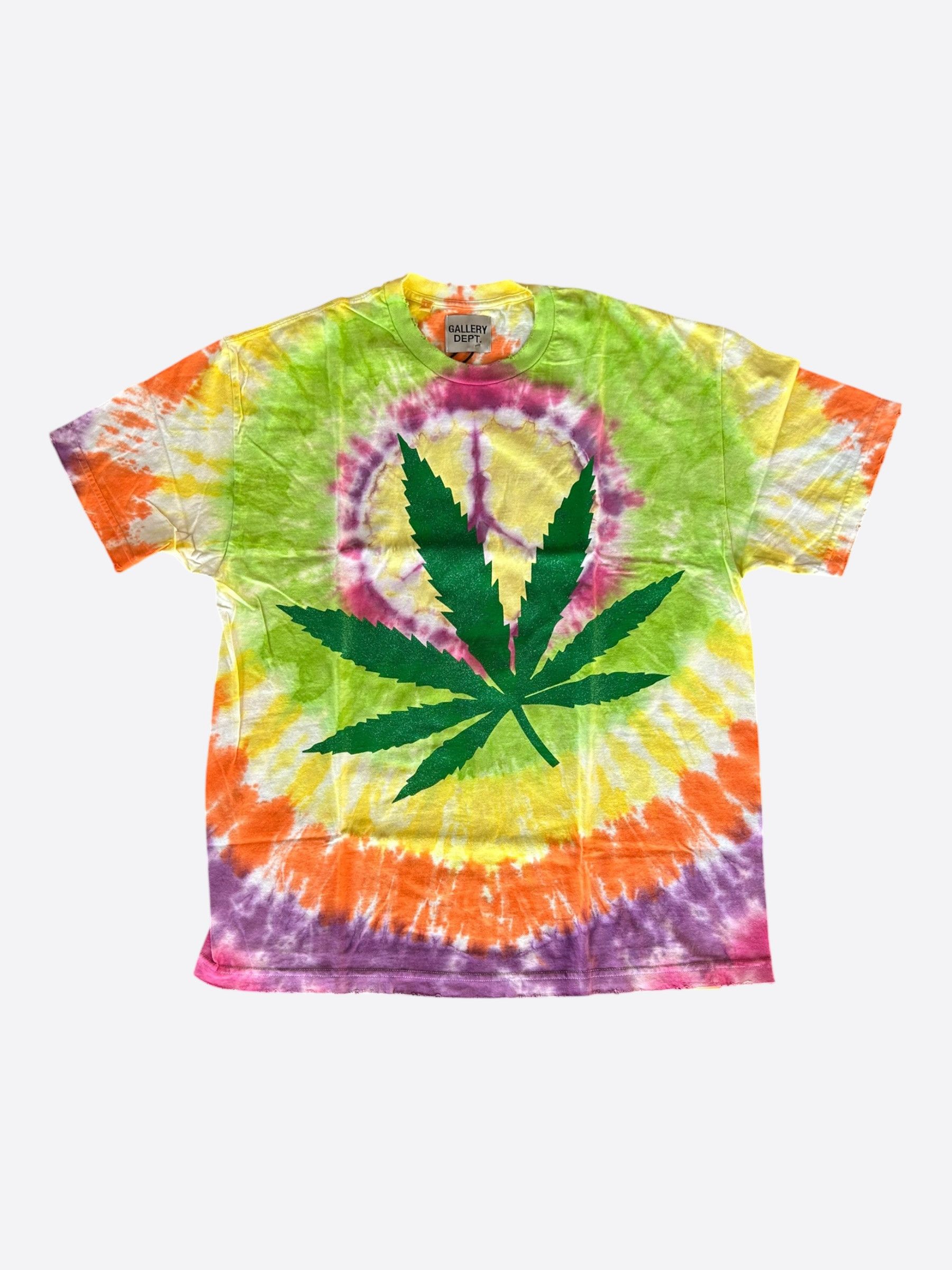 Gallery Dept. Gallery Dept Multicolor Tie-Dye Weed Graphic T-Shirt Size US M / EU 48-50 / 2 - 1 Thumbnail