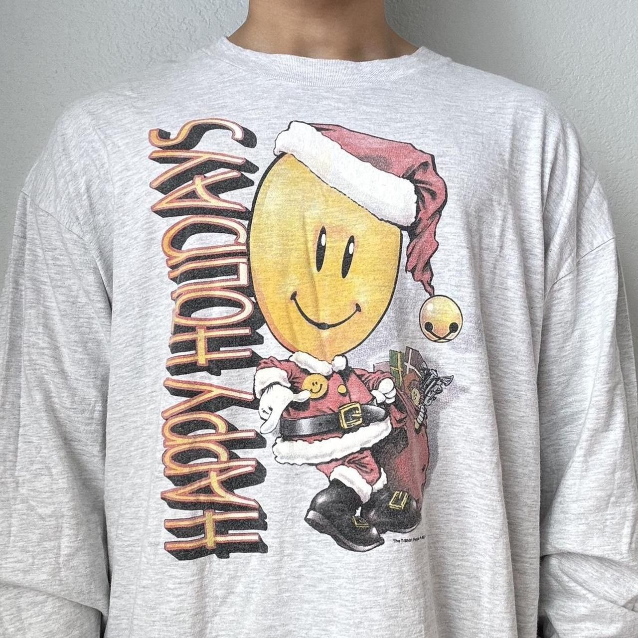 Vintage Vintage Happy Holiday 2000s Graphics Grey Long Sleeve Size US XXL / EU 58 / 5 - 2 Thumbnail