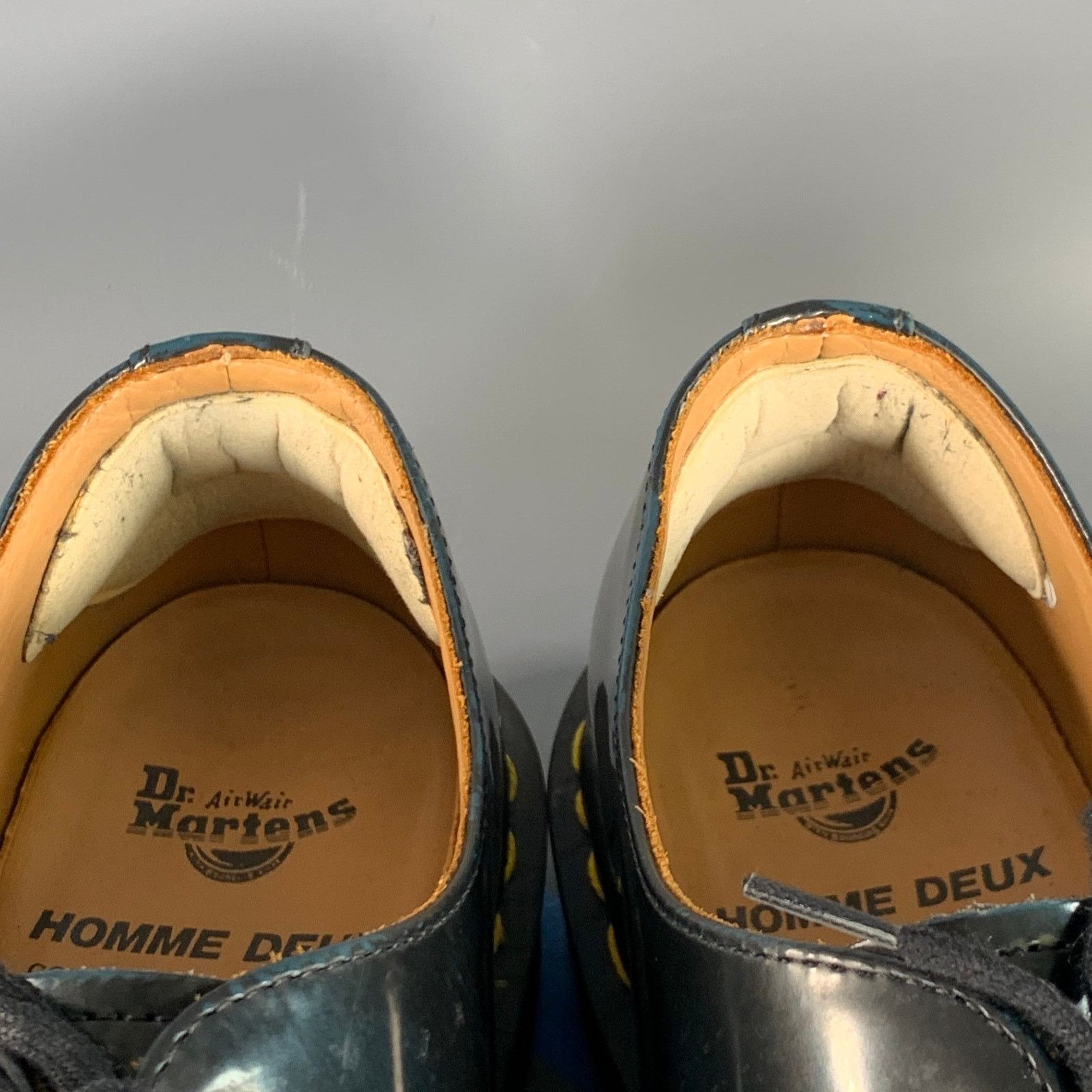 Dr. Martens DOC MARTENS Navy Patent Leather Derby Lace-Up Shoes Size US 10 / EU 43 - 9 Thumbnail