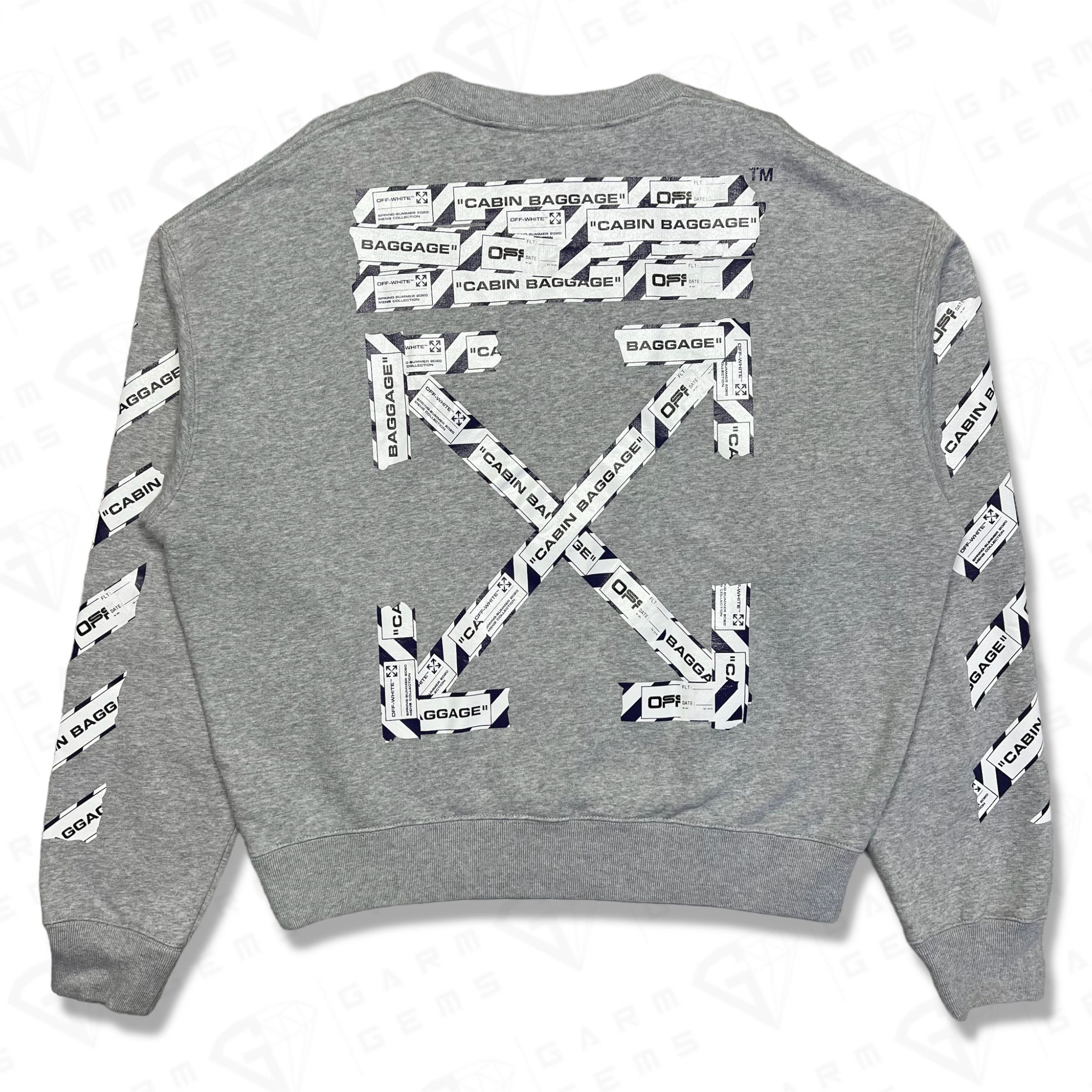 Off-White Off-White Airport Tape Logo Sweatshirt Size US L / EU 52-54 / 3 - 2 Thumbnail