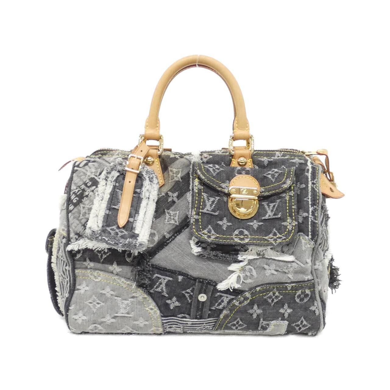 Louis Vuitton Louis Vuitton Louis Vuitton Monogram Denim Patchwork Speedy Boston Bag Textile Travel Bag M95381 DUTY FREE for USA Size ONE SIZE - 1 Thumbnail