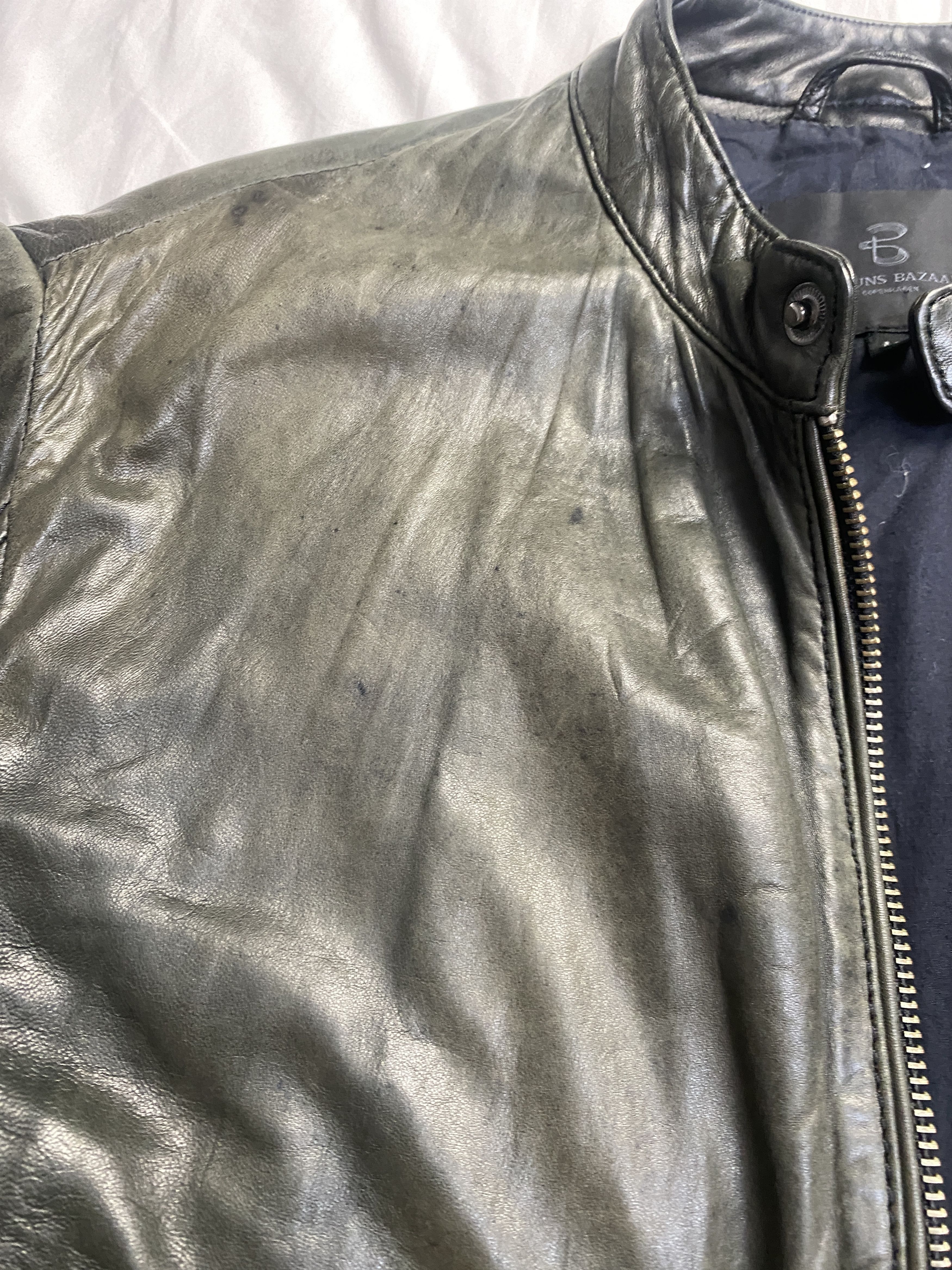 Bruuns Bazaar Bruuns Bazaar lamb leather jacket casual avant garde Size US M / EU 48-50 / 2 - 9 Thumbnail