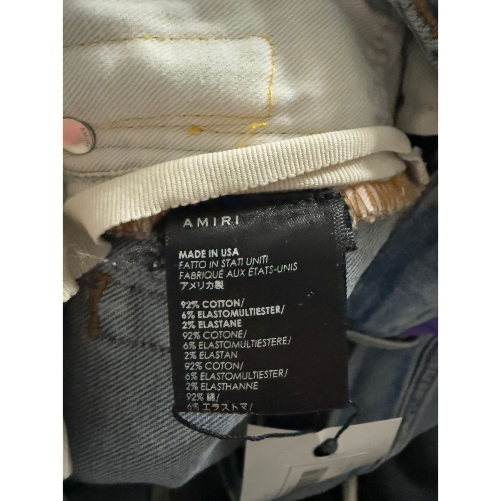 Amiri Amiri Jeans Thrasher Lightwash Purple Yellow Stripe Used 30 Size US 30 / EU 46 - 4 Thumbnail