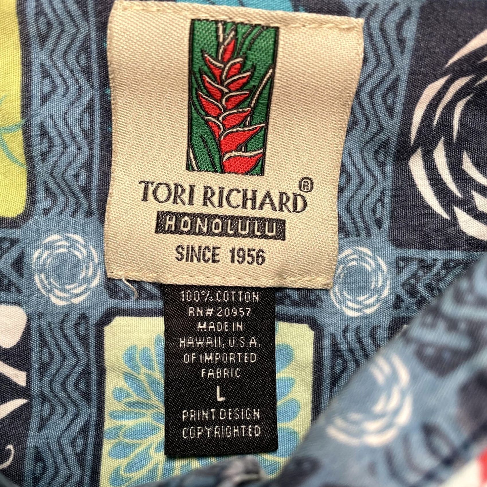 Tori Richard Tori Richard Shirt Mens Large Multicolor Hawaiian Aloha Floral Cotton Button Up Size US L / EU 52-54 / 3 - 2 Thumbnail