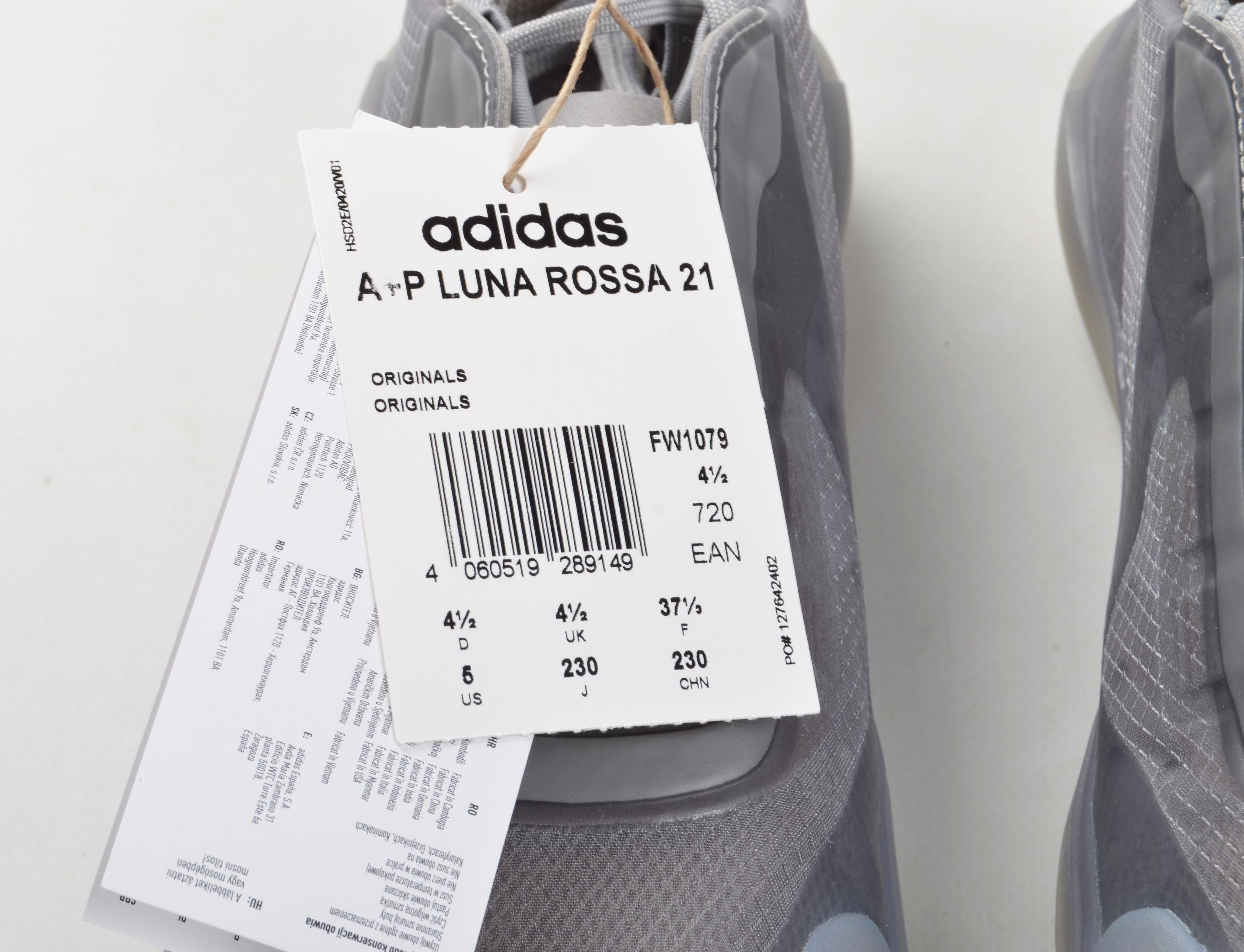 Adidas × Designer × Prada Adidas X Prada Luna Rossa 21 Core Gray Sneakers Size US 5 / IT 35 - 9 Thumbnail