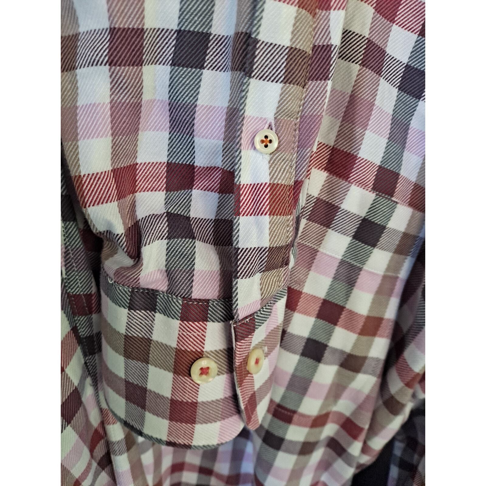 Peter Millar Peter Millar 100% Cotton Plaid Flannel Button Up Shirt Size Size US L / EU 52-54 / 3 - 6 Thumbnail